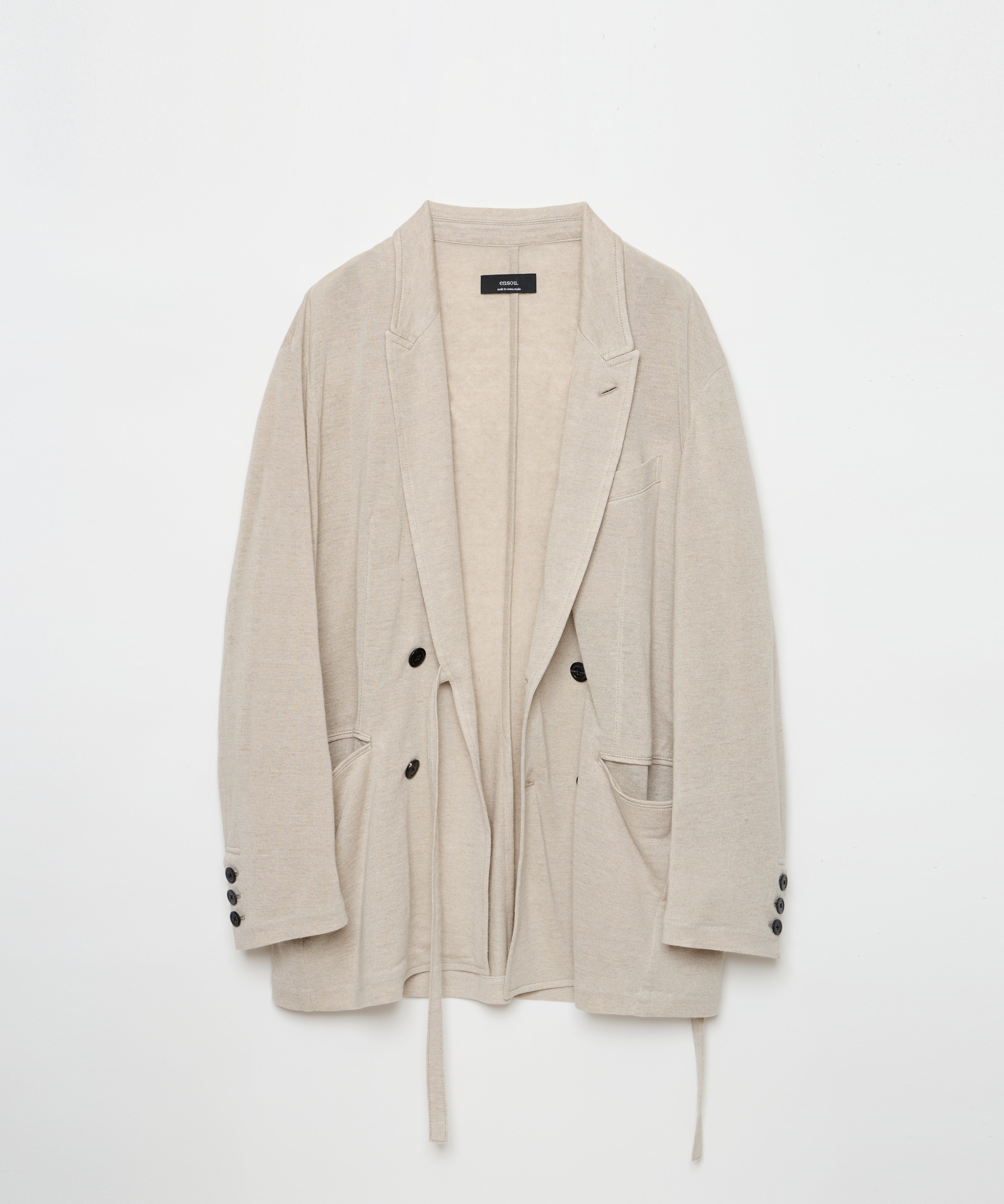 ensou. Jersey Chill Blazer (Sand Beige) / E12J012