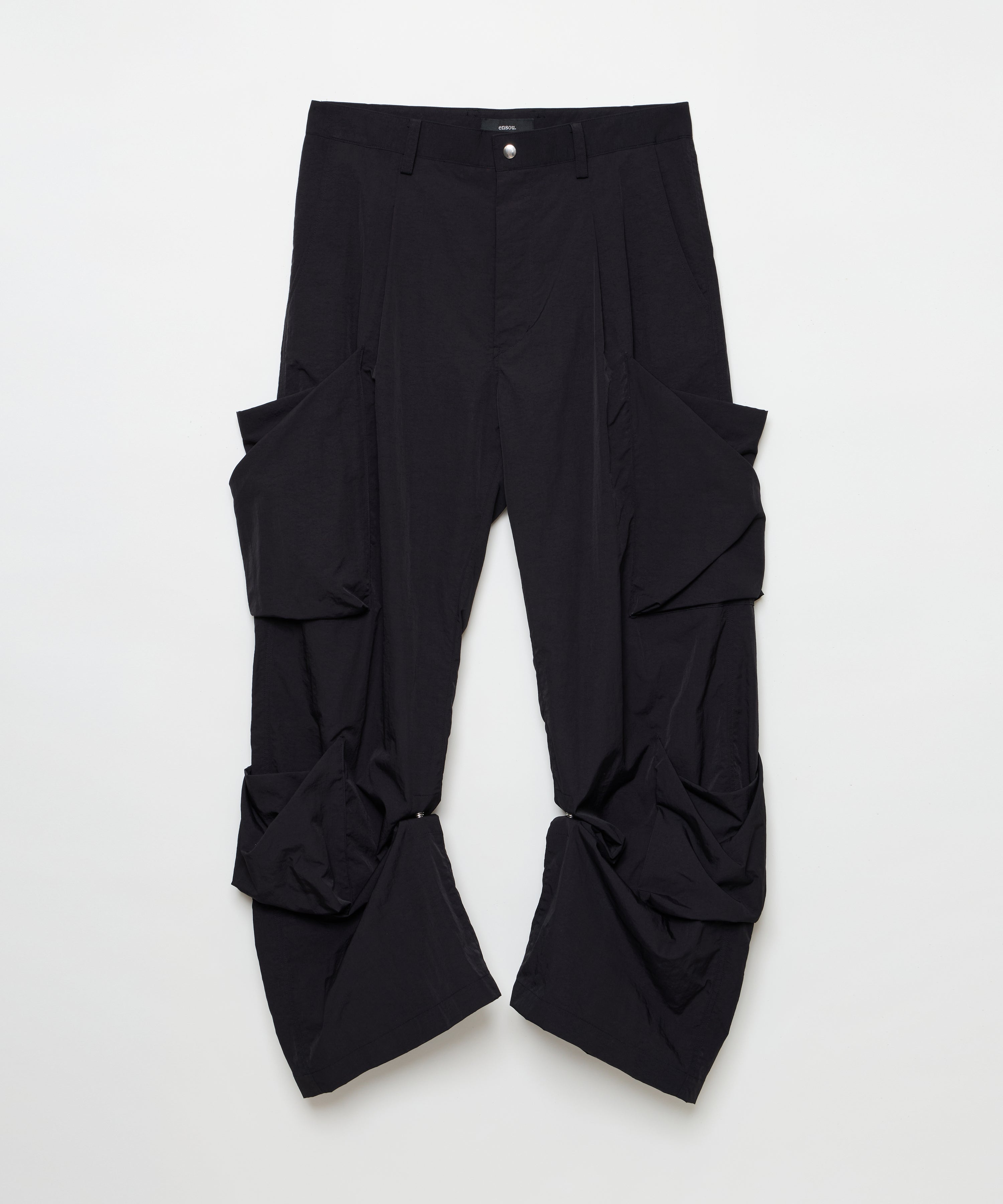 Draped-pocket Pants (Black)