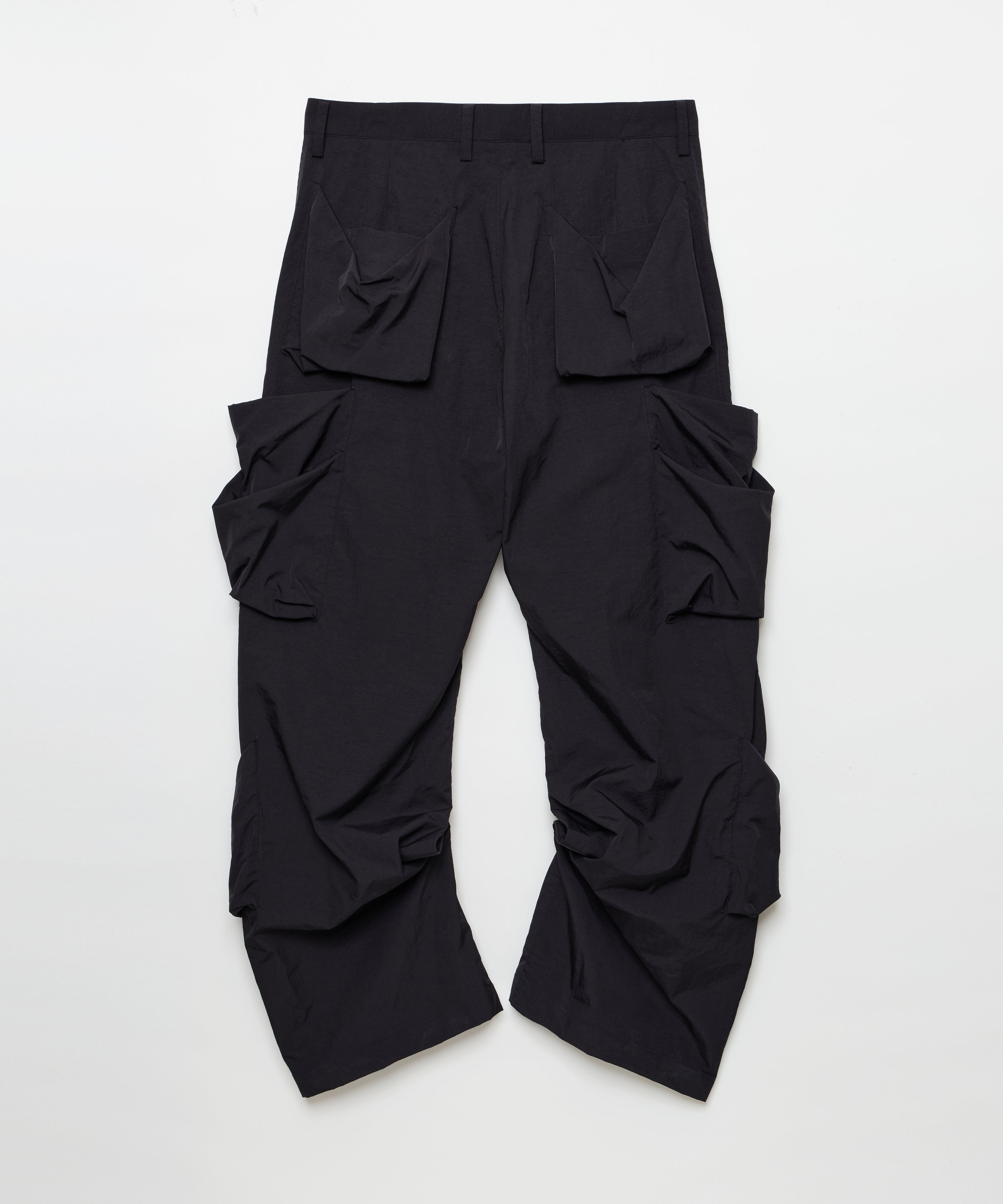 Draped-pocket Pants (Black)
