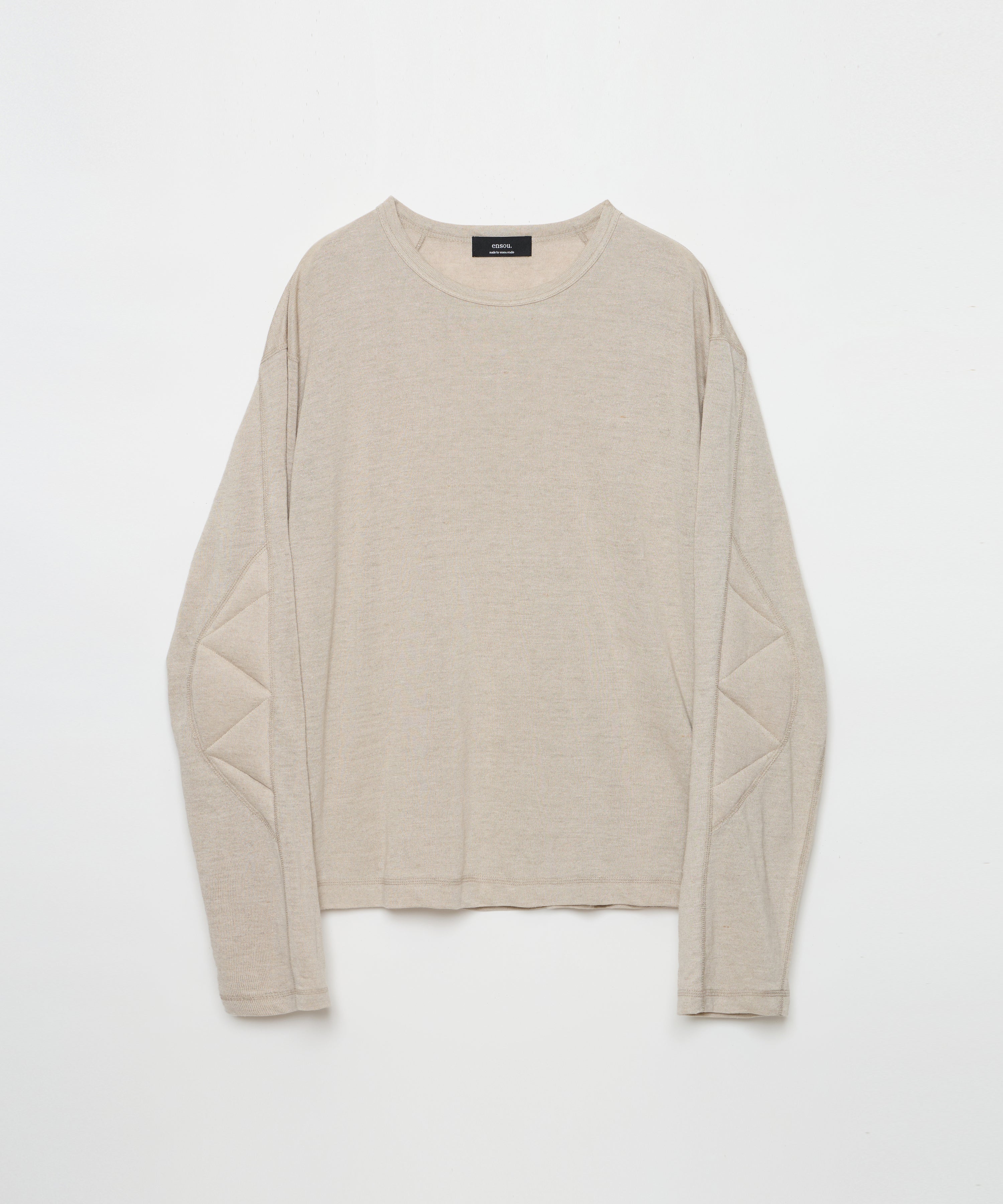 D-shaped Long Sleeve Tee (Sand Beige)