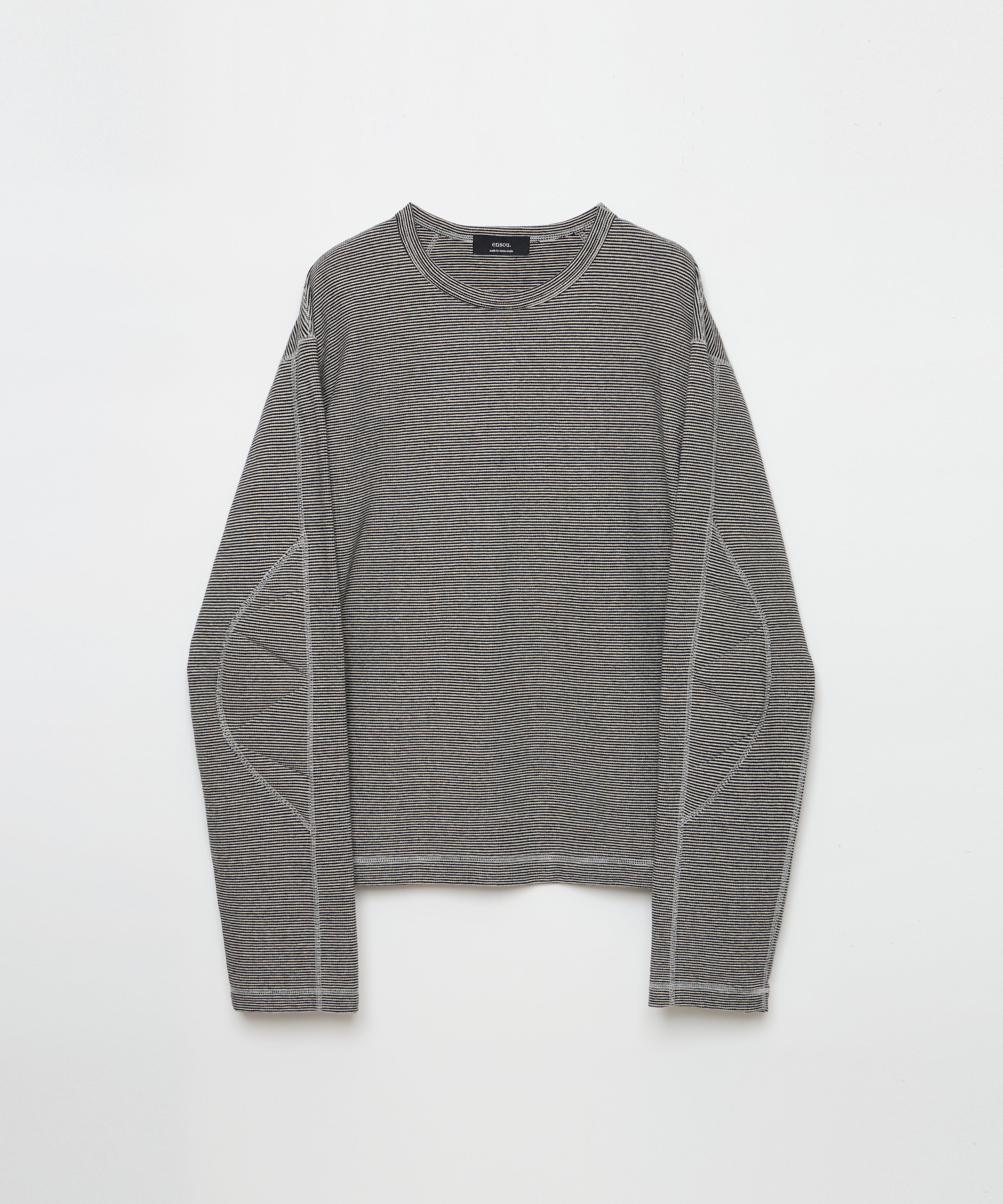 D-shaped Long Sleeve Tee (Stripe)