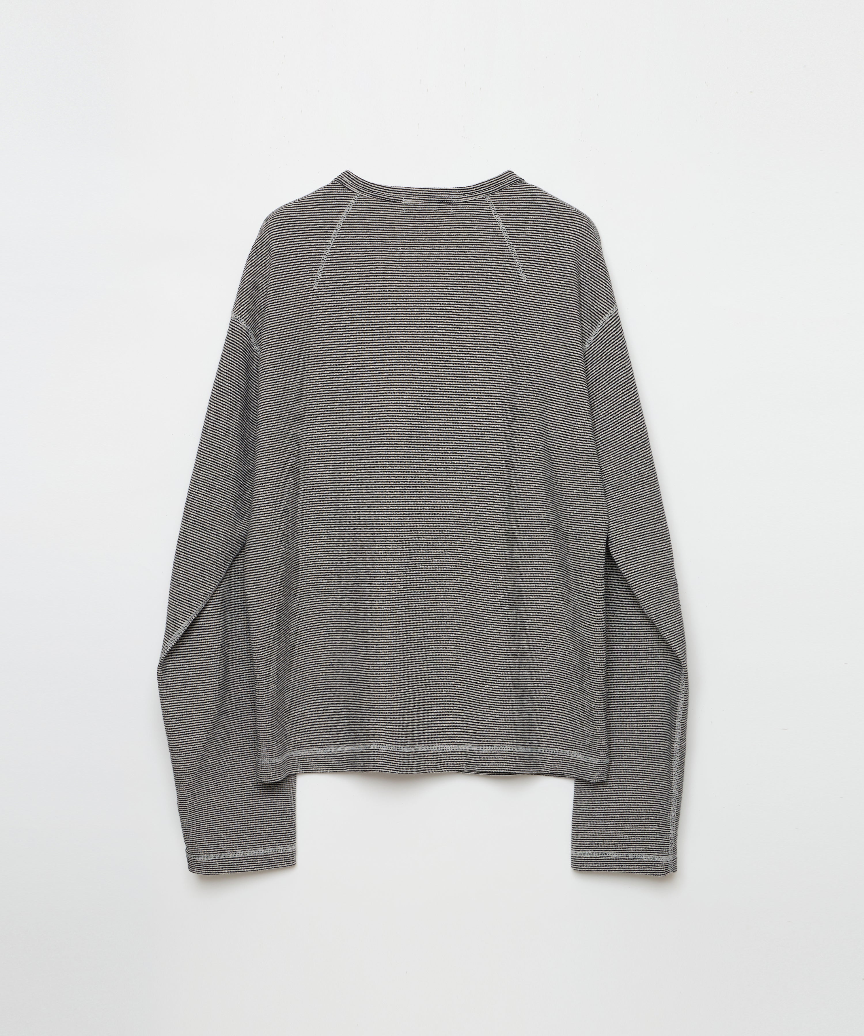 D-shaped Long Sleeve Tee (Stripe)