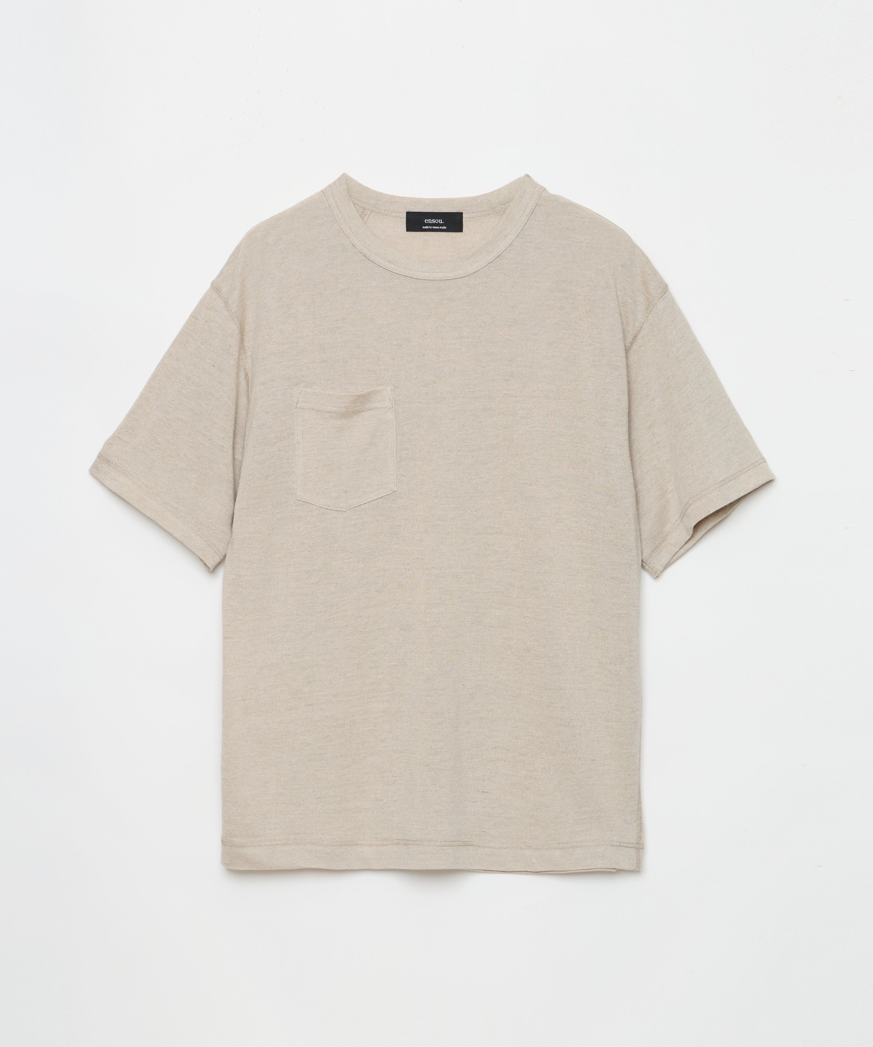 Right-pocketed T-shirt (Sand Beige)