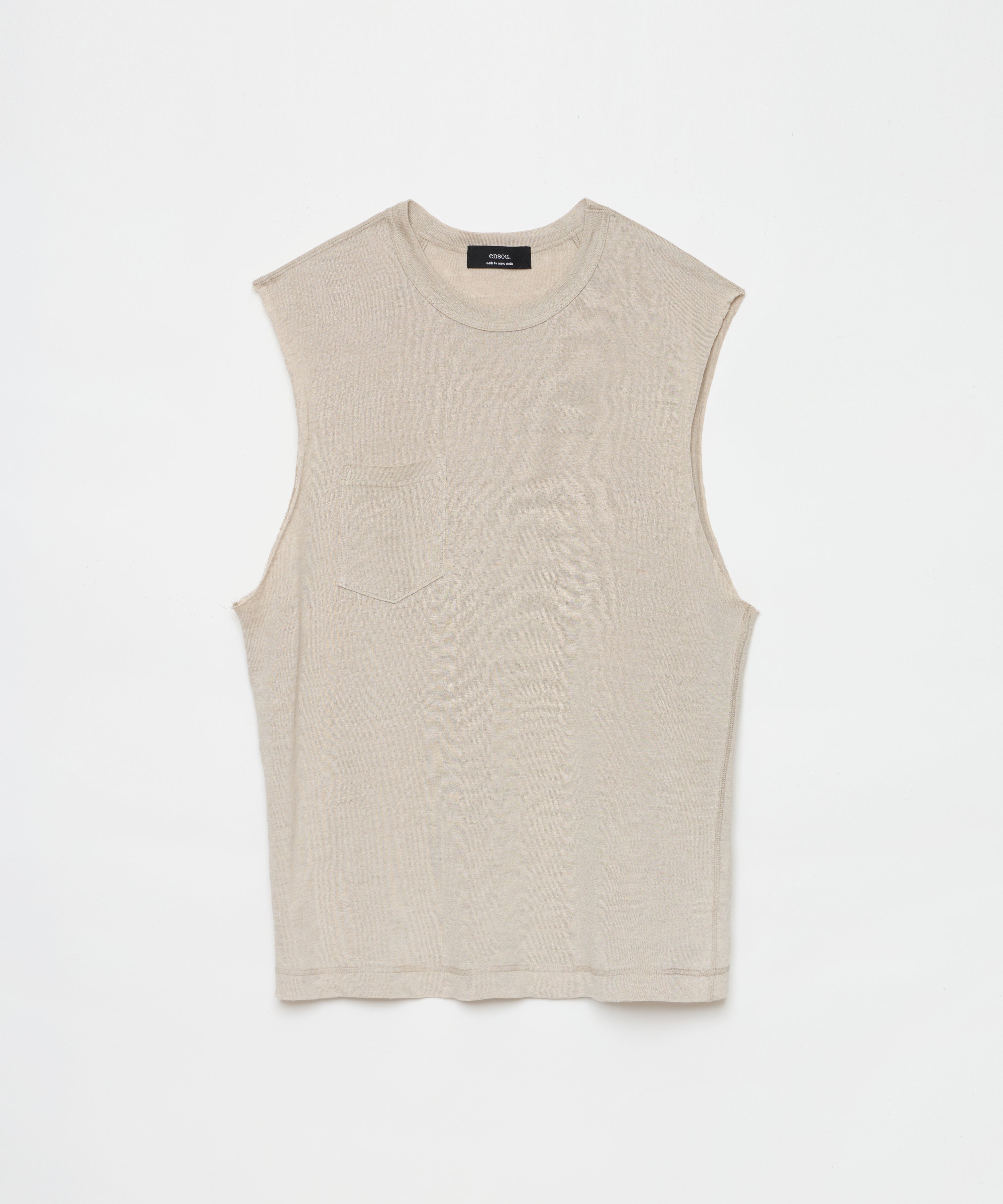 Right-pocketed Sleeveless (Sand Beige)