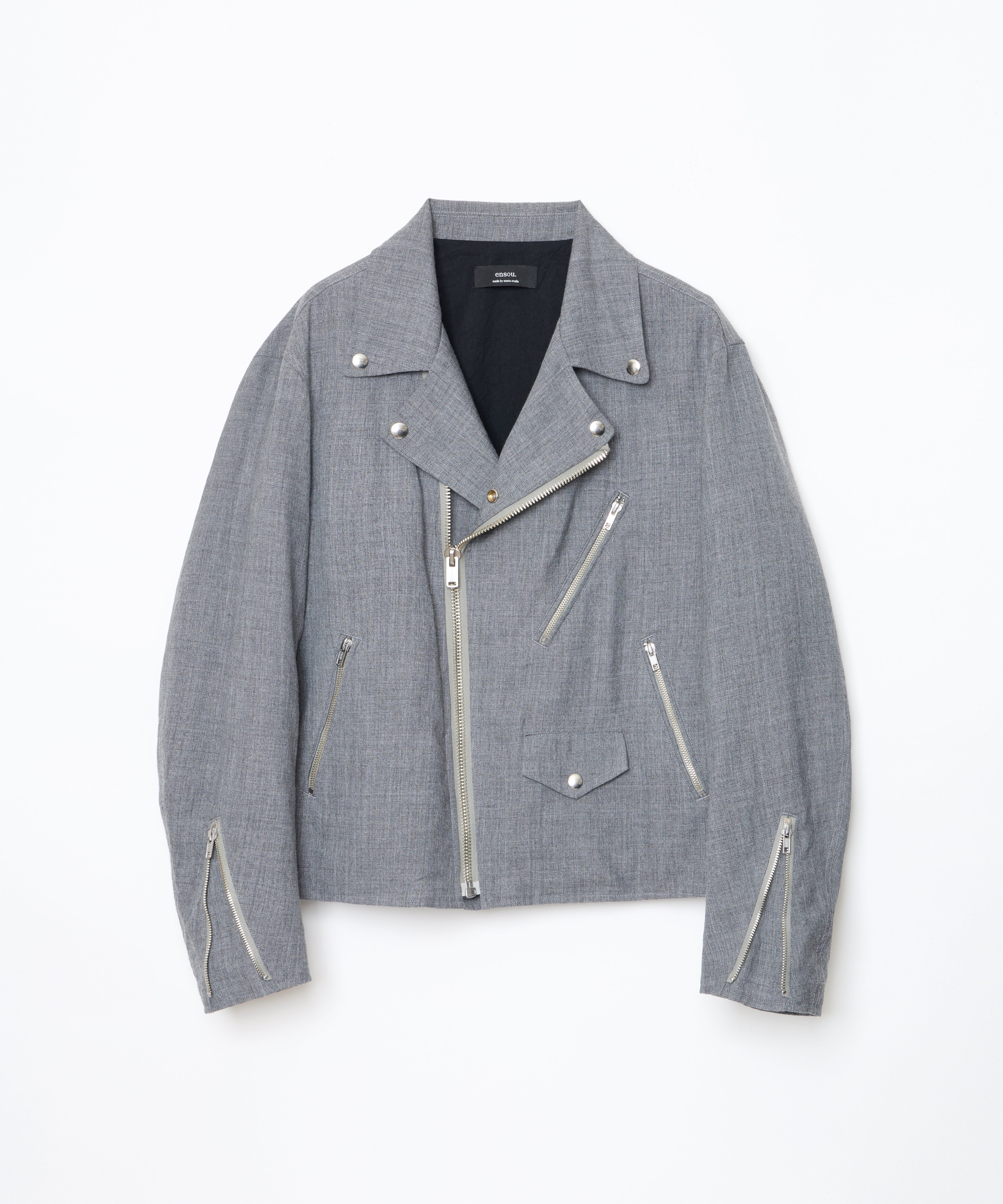 ensou. Motorcycle Jacket (Top Grey) / E13J003 ensou. Motorcycle Jacket (Top Grey) / E13J003