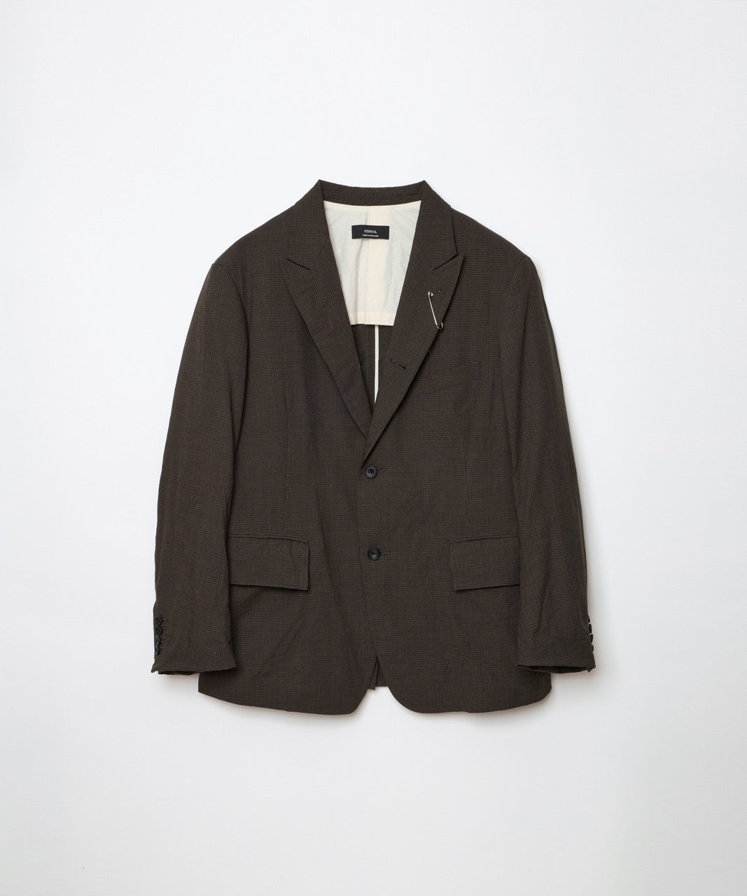 ensou. Peaked Doni's Blazer (Olive Check) / E14J002