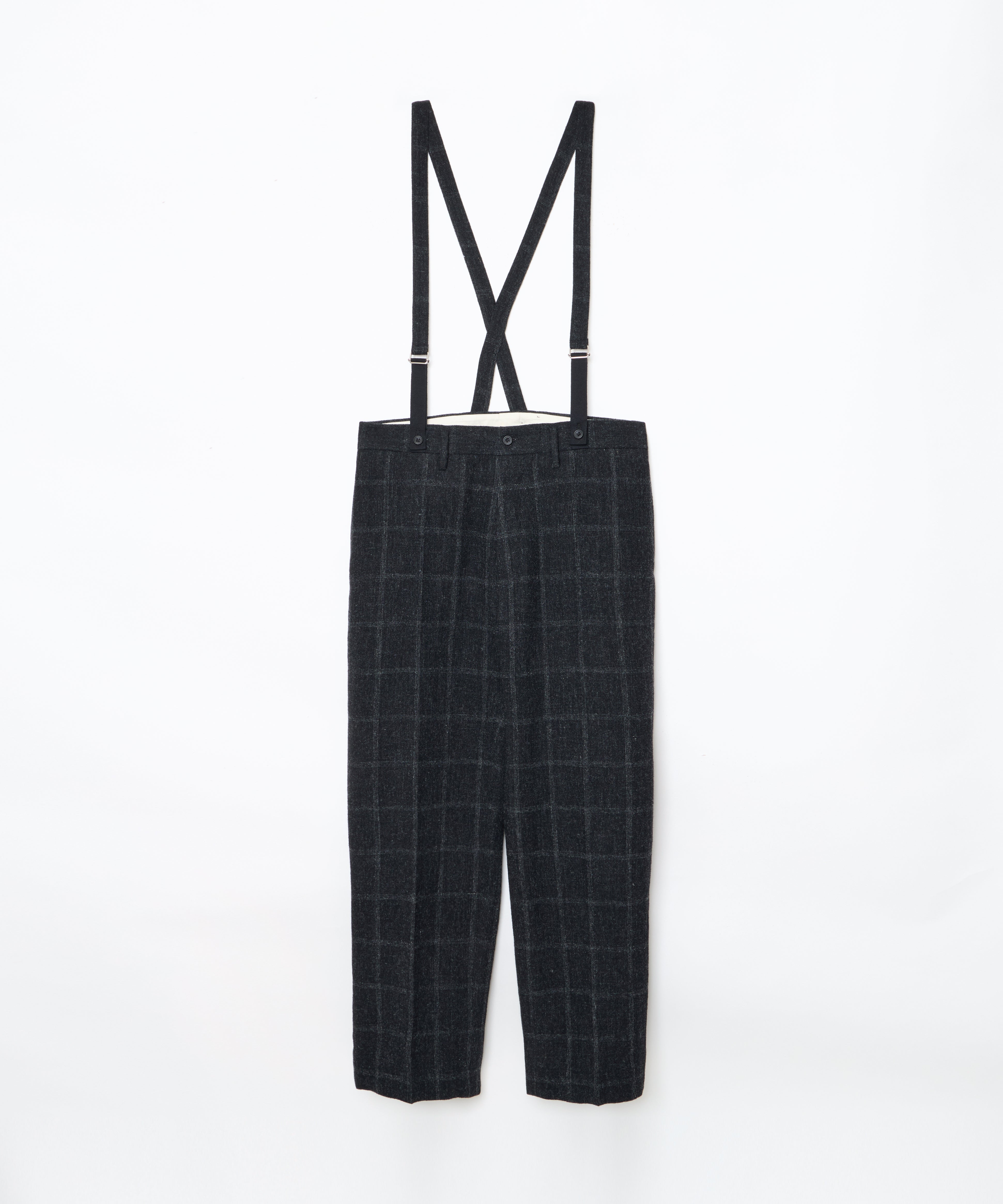 ensou. Suspender Trousers (Black Check) / E13P004