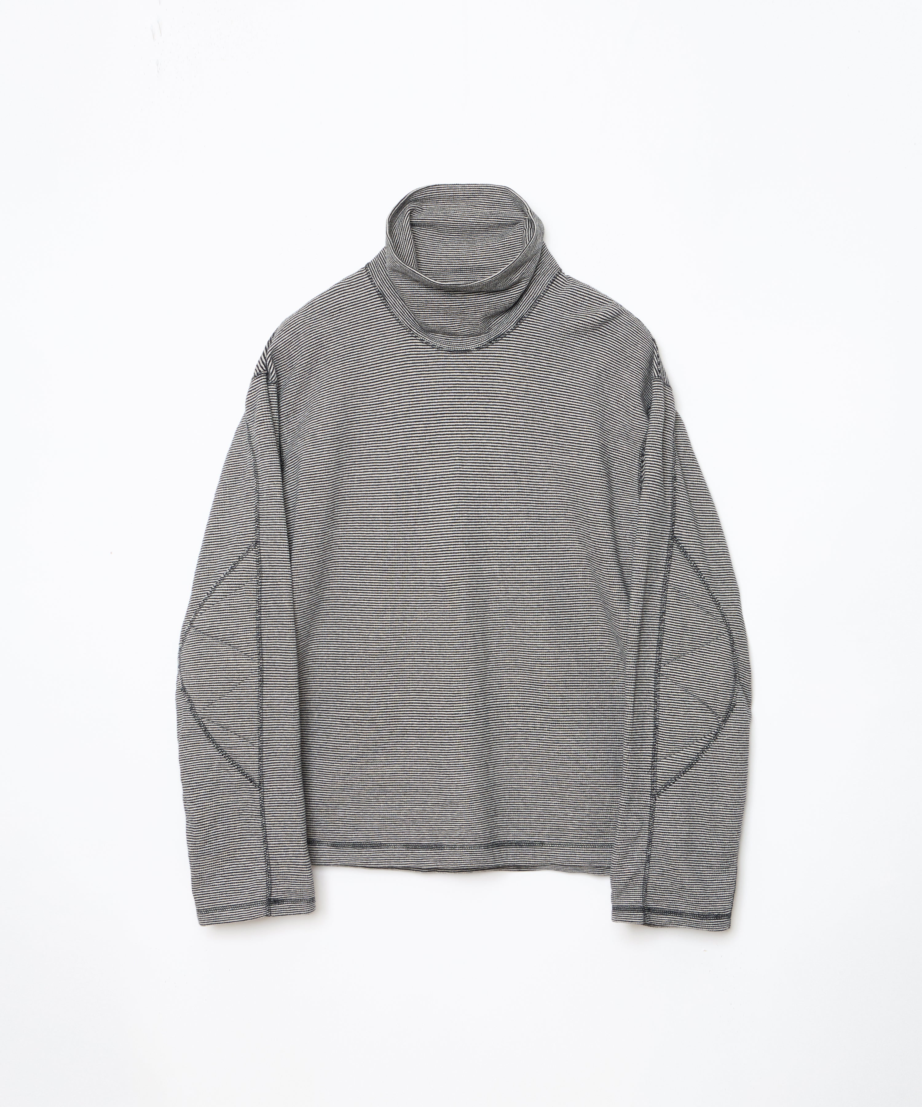 Turtleneck Long Sleeve Shirt (Stripe)