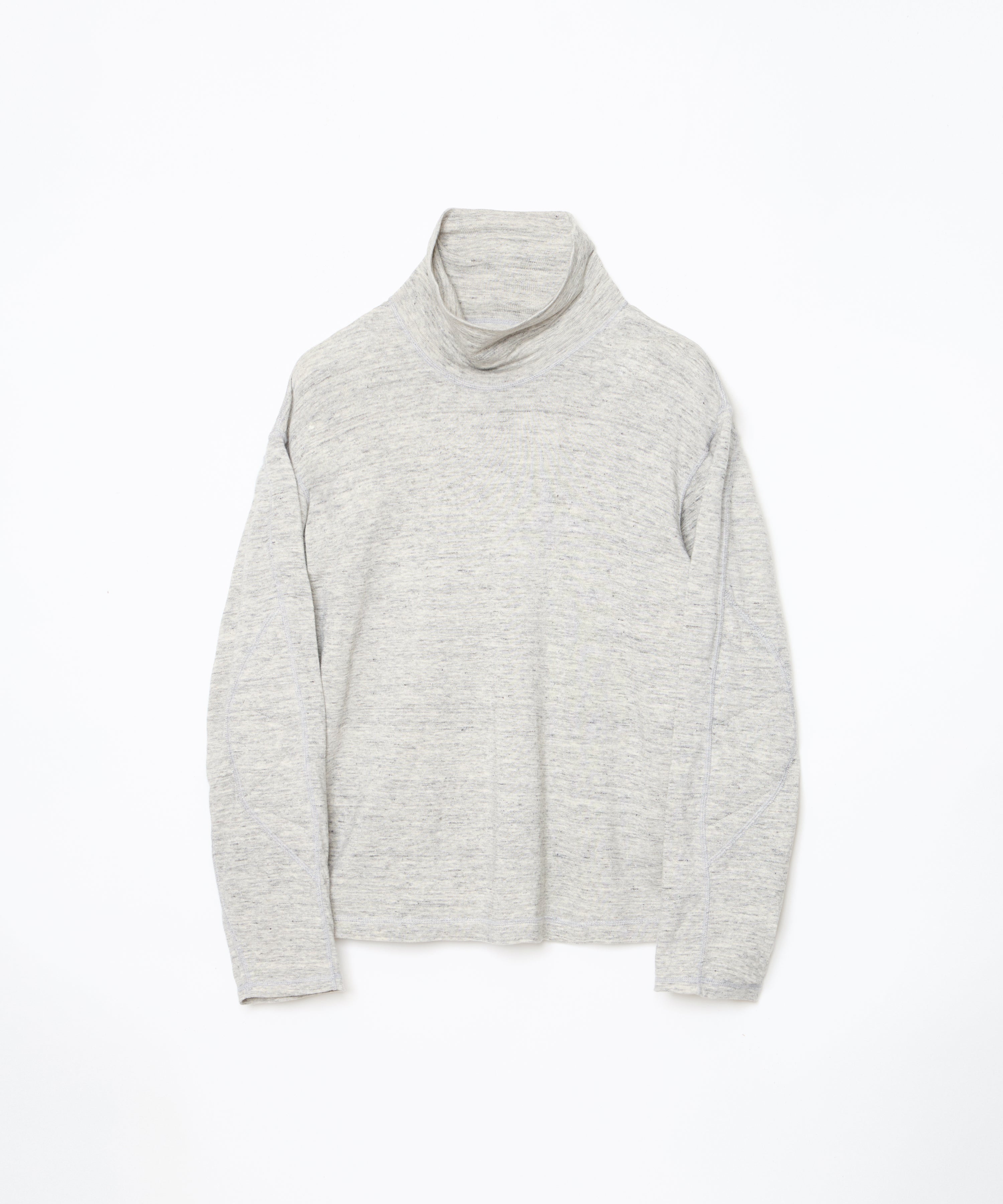 Turtleneck Long Sleeve Shirt (Top Grey)