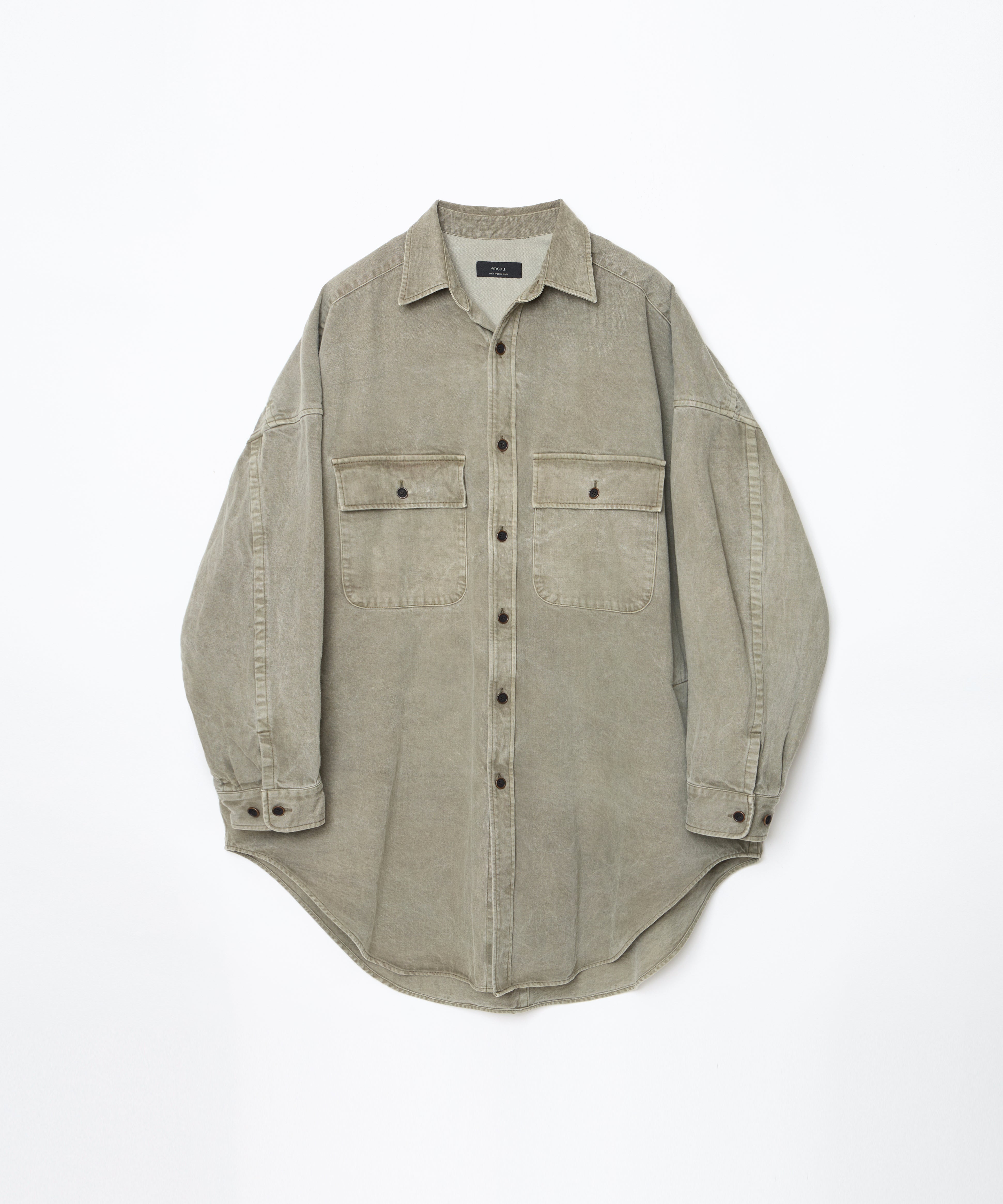 ensou. Whale Work Shirt 25AW 新作 Whale_Work_Shirt_Olive.jpg?v=