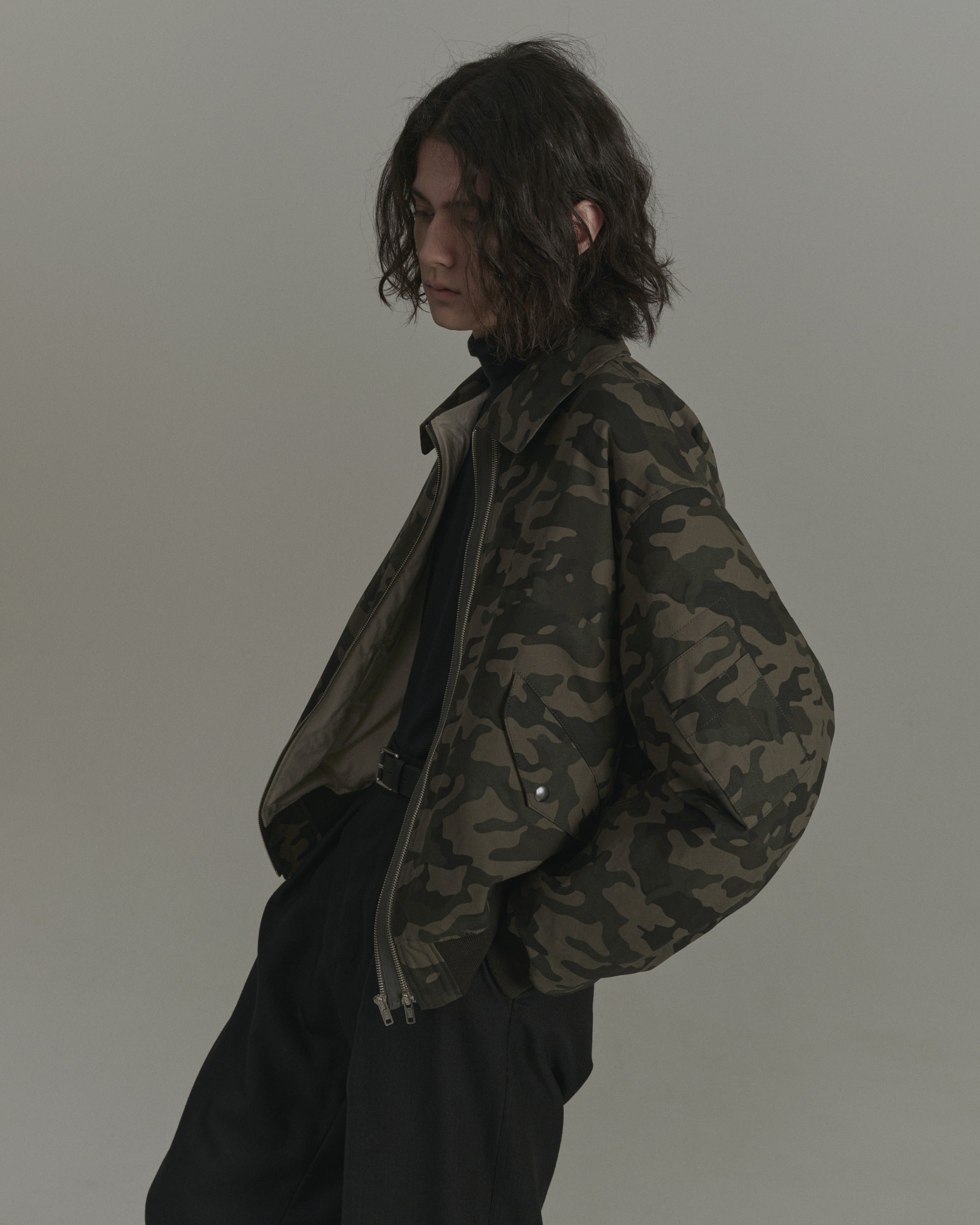 Two-lane Flight Jacket (White)