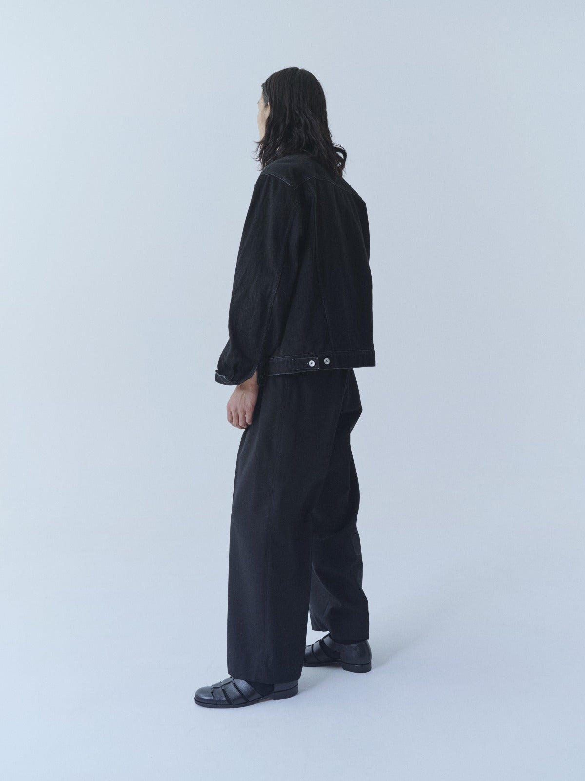 Erased Jean Jacket-Washed  (Black)