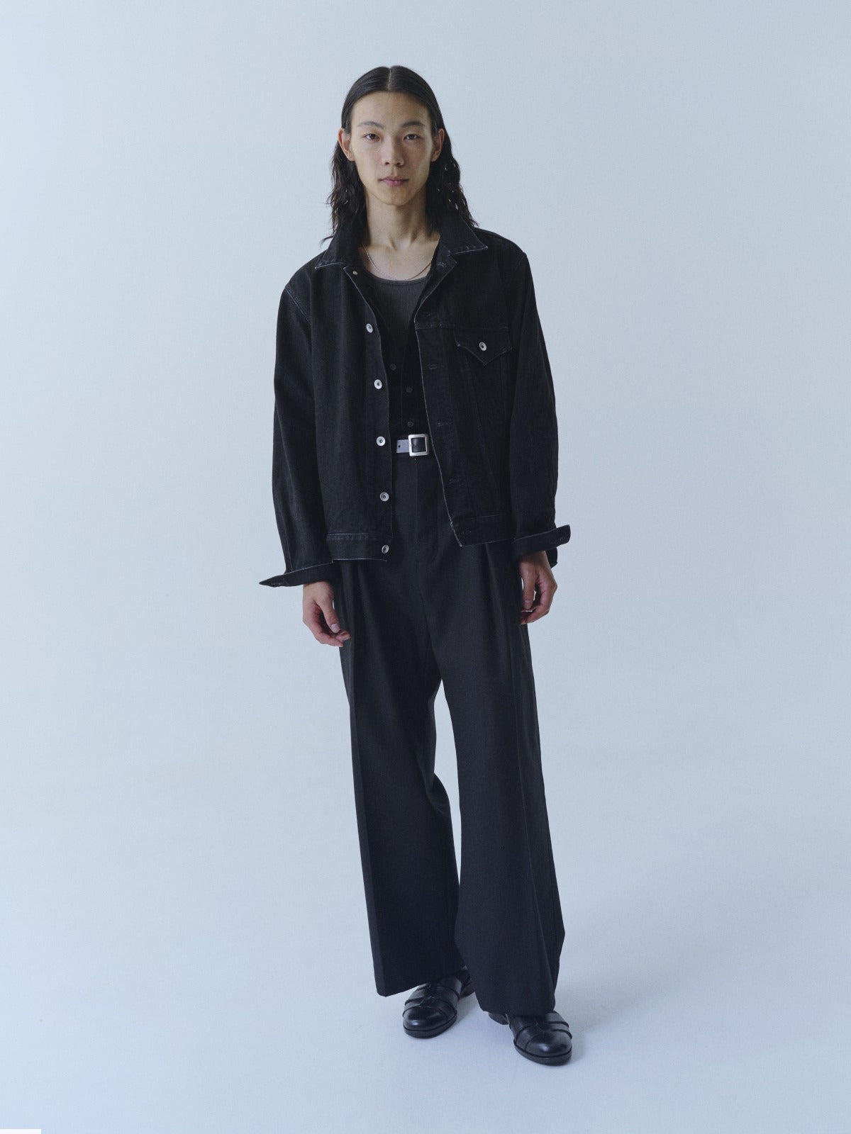 Erased Jean Jacket-Washed  (Black)