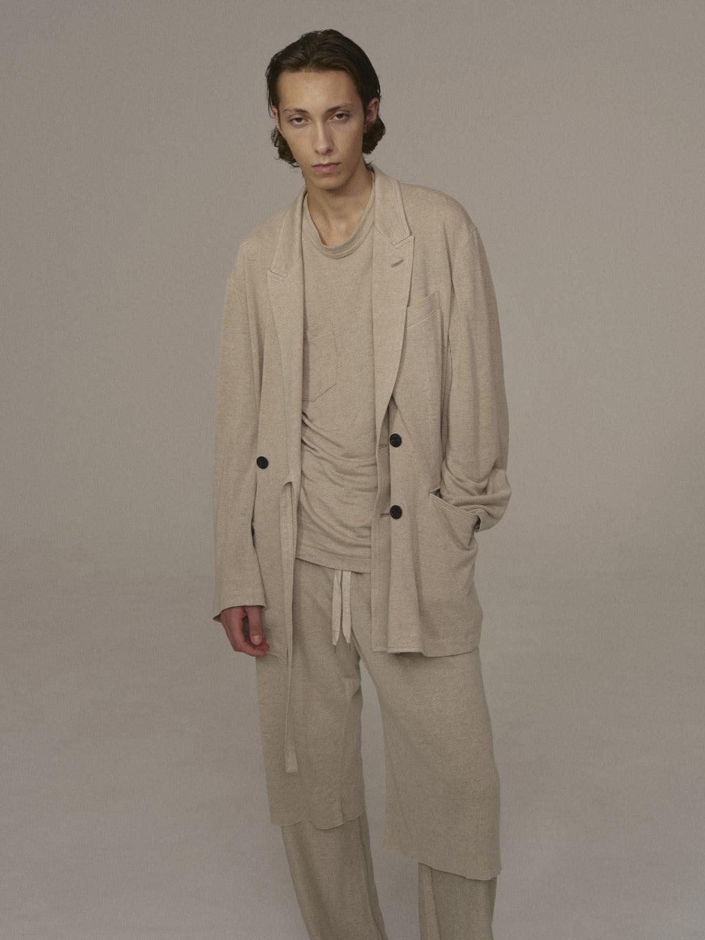 Right-pocketed Sleeveless (Sand Beige)