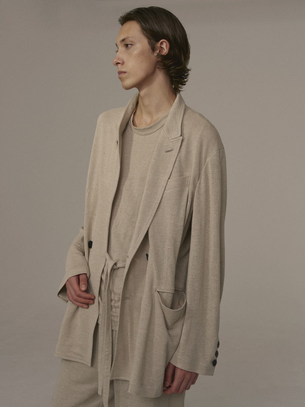 Right-pocketed Sleeveless (Sand Beige)