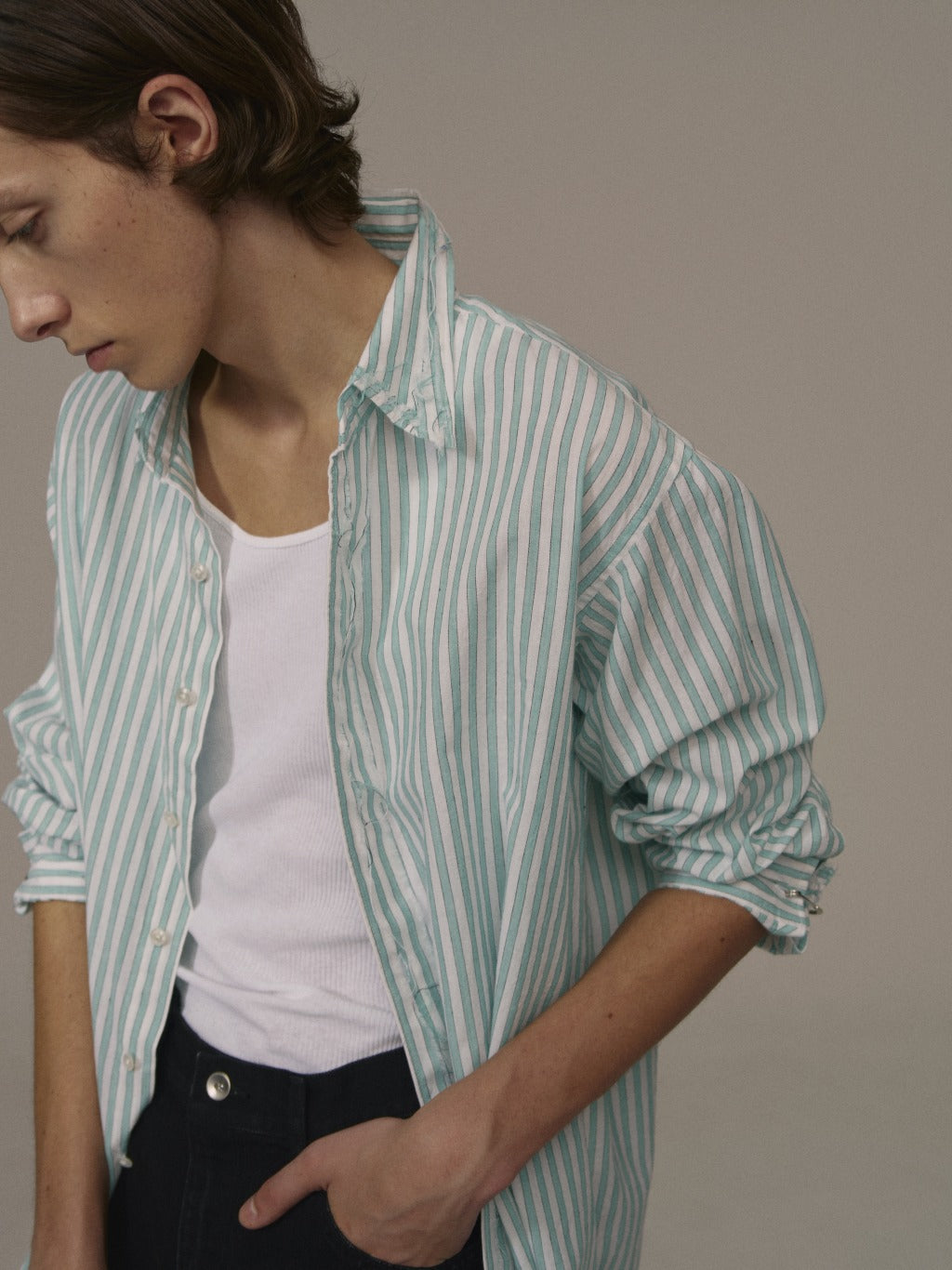 Rough Cut Shirt (Peppermint Stripe)