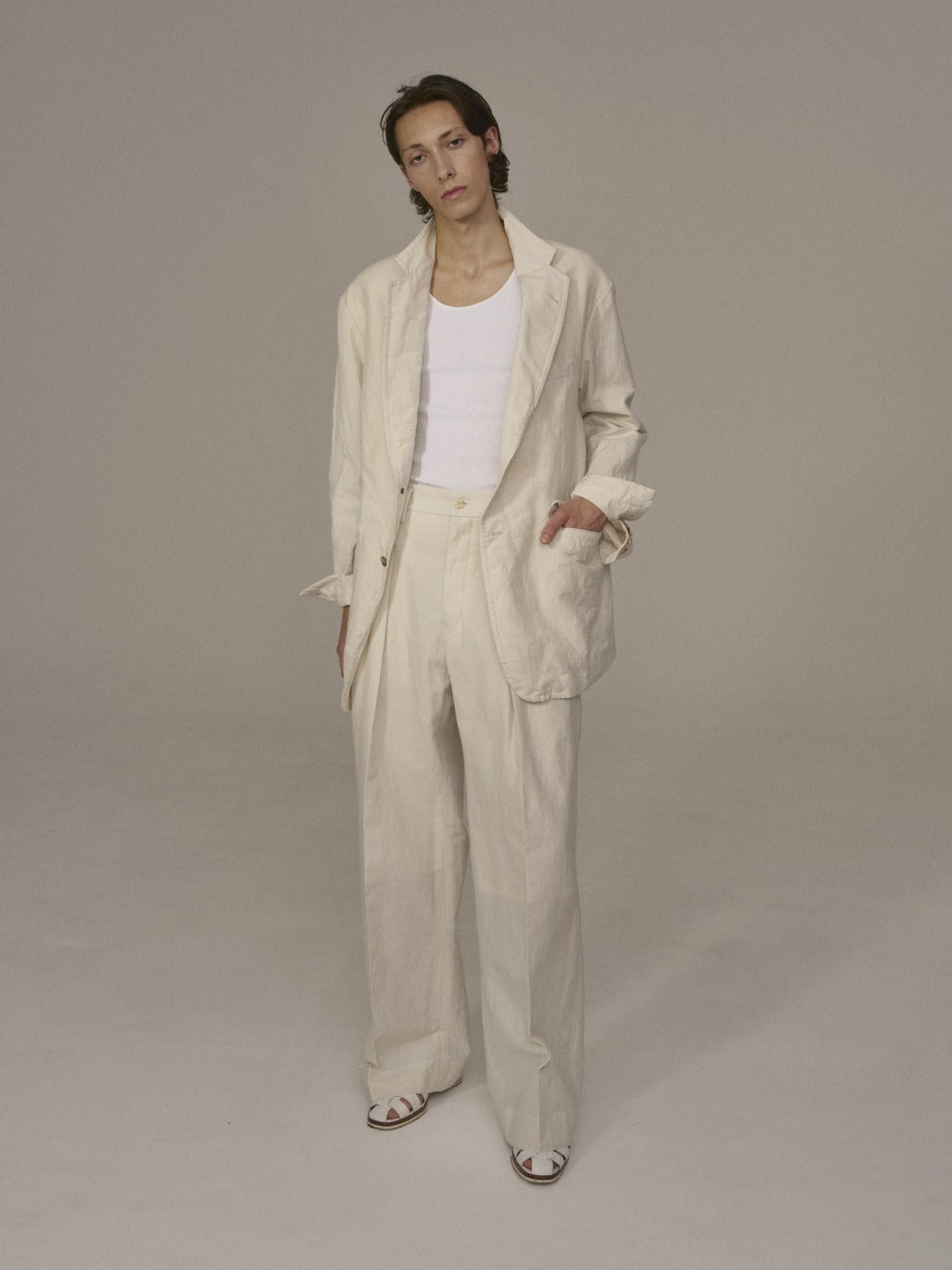 2B Doni's Blazer (Stone White)