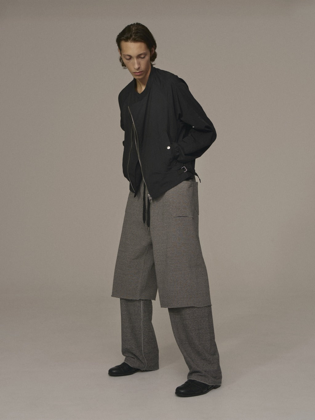 Reversible Layered Pants (Stripe)