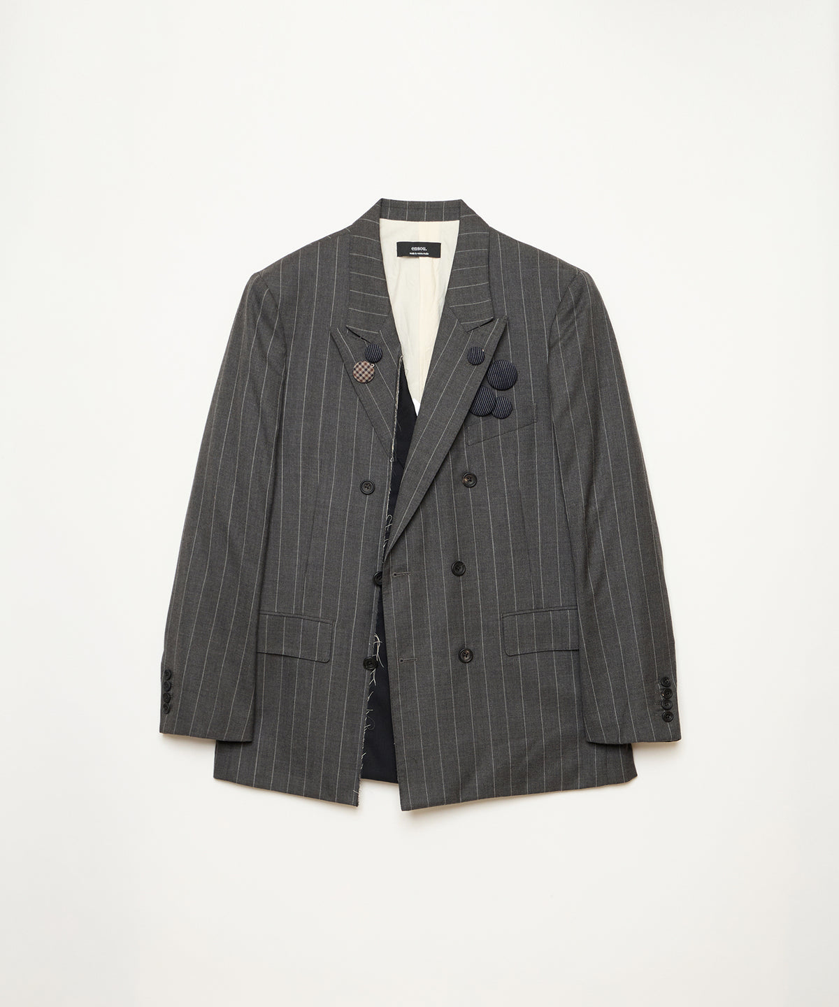 Gemini Jacket (Grey Stripe x Black)
