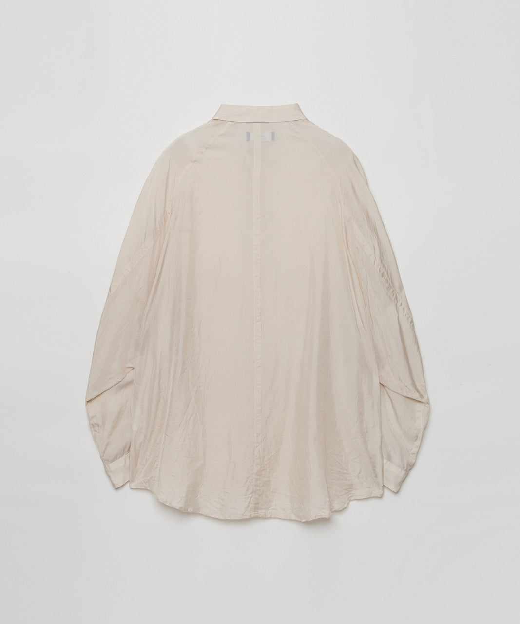 Big Raglan-sleeve Shirt (Beige Stripe)