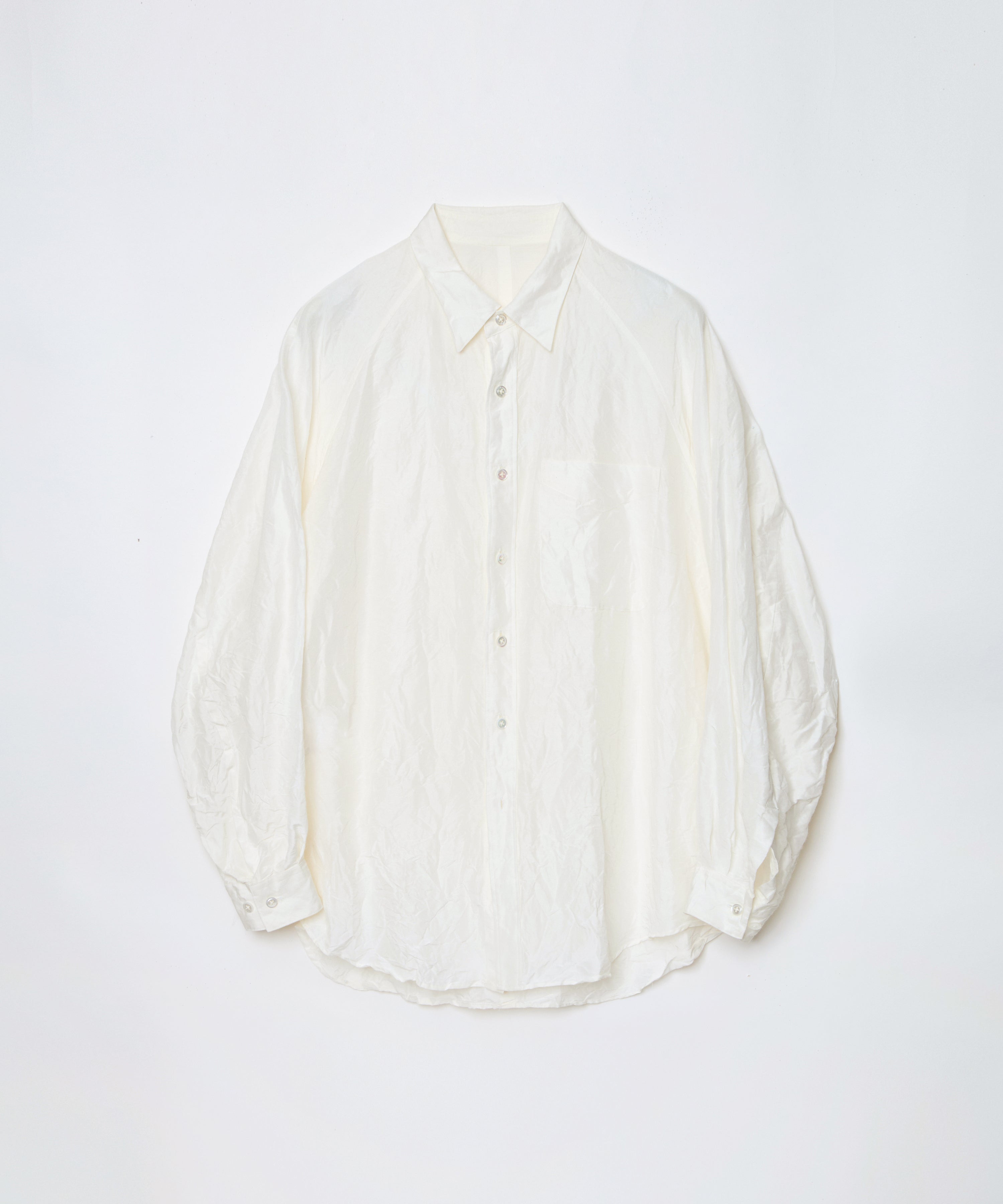 Big Raglan-sleeve Shirt (White)