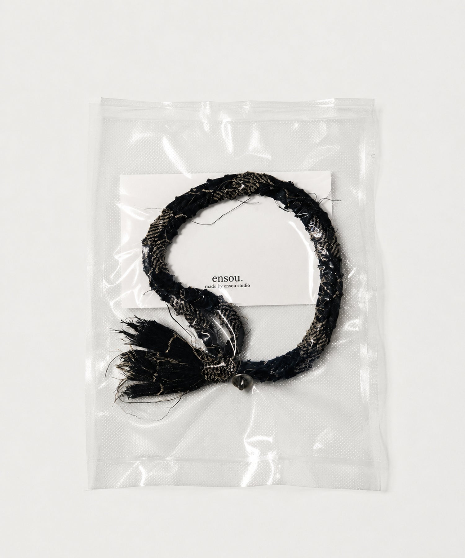 Braided Loop Tie (Black Check)