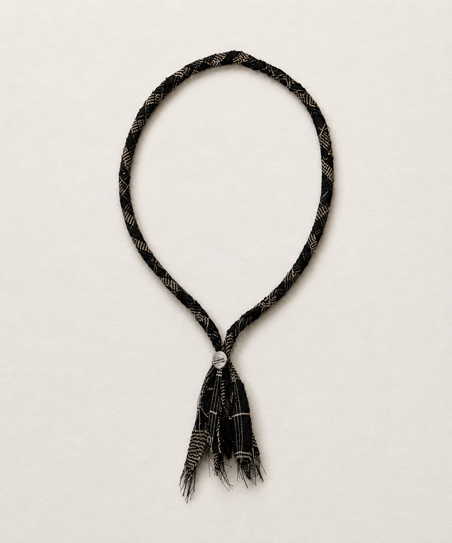 Braided Loop Tie (Black Check)