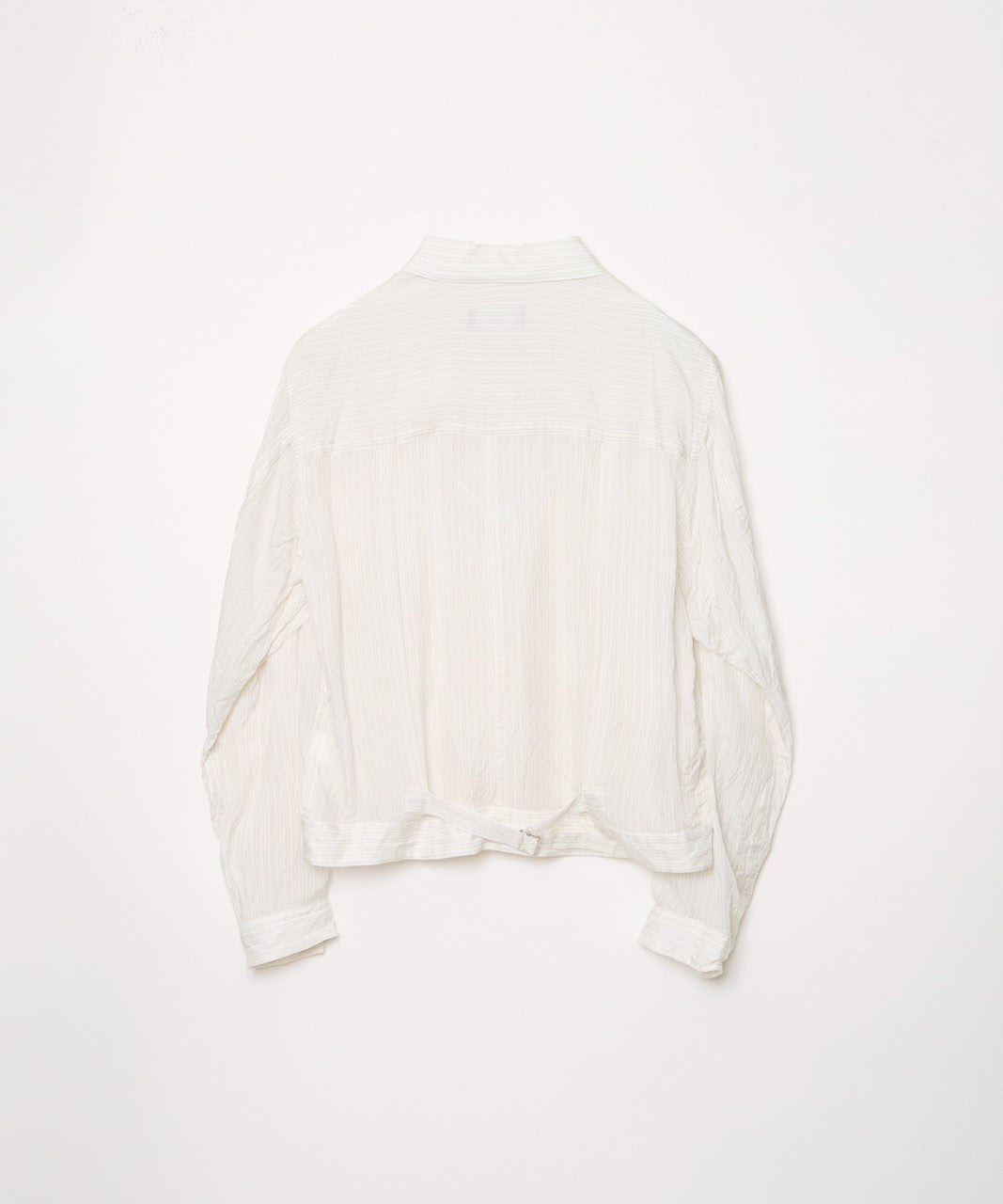 ensou. Cropped Shirt (White Stripe) / E14S003