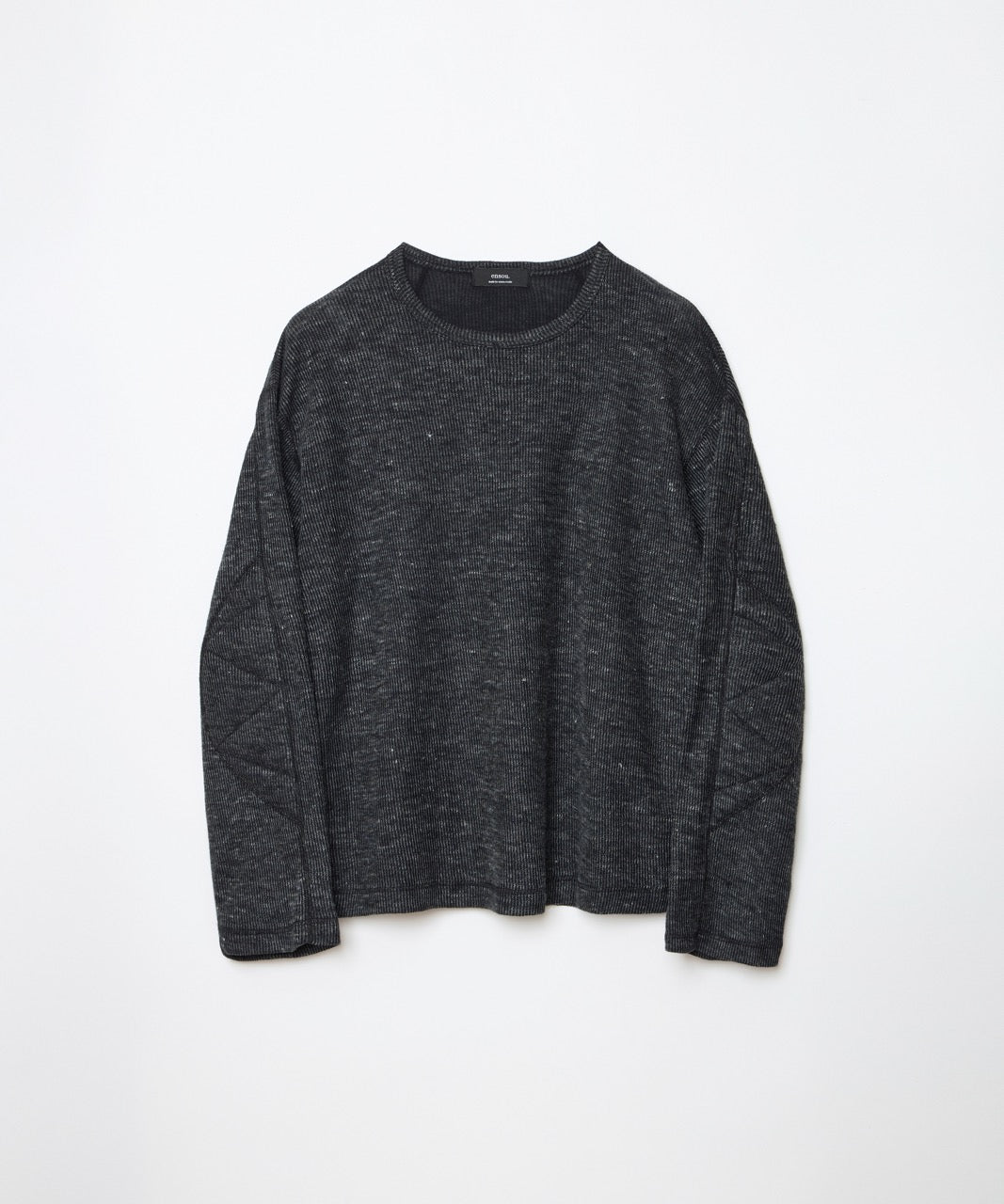 D-shaped Long Sleeve Tee (Black Mix)