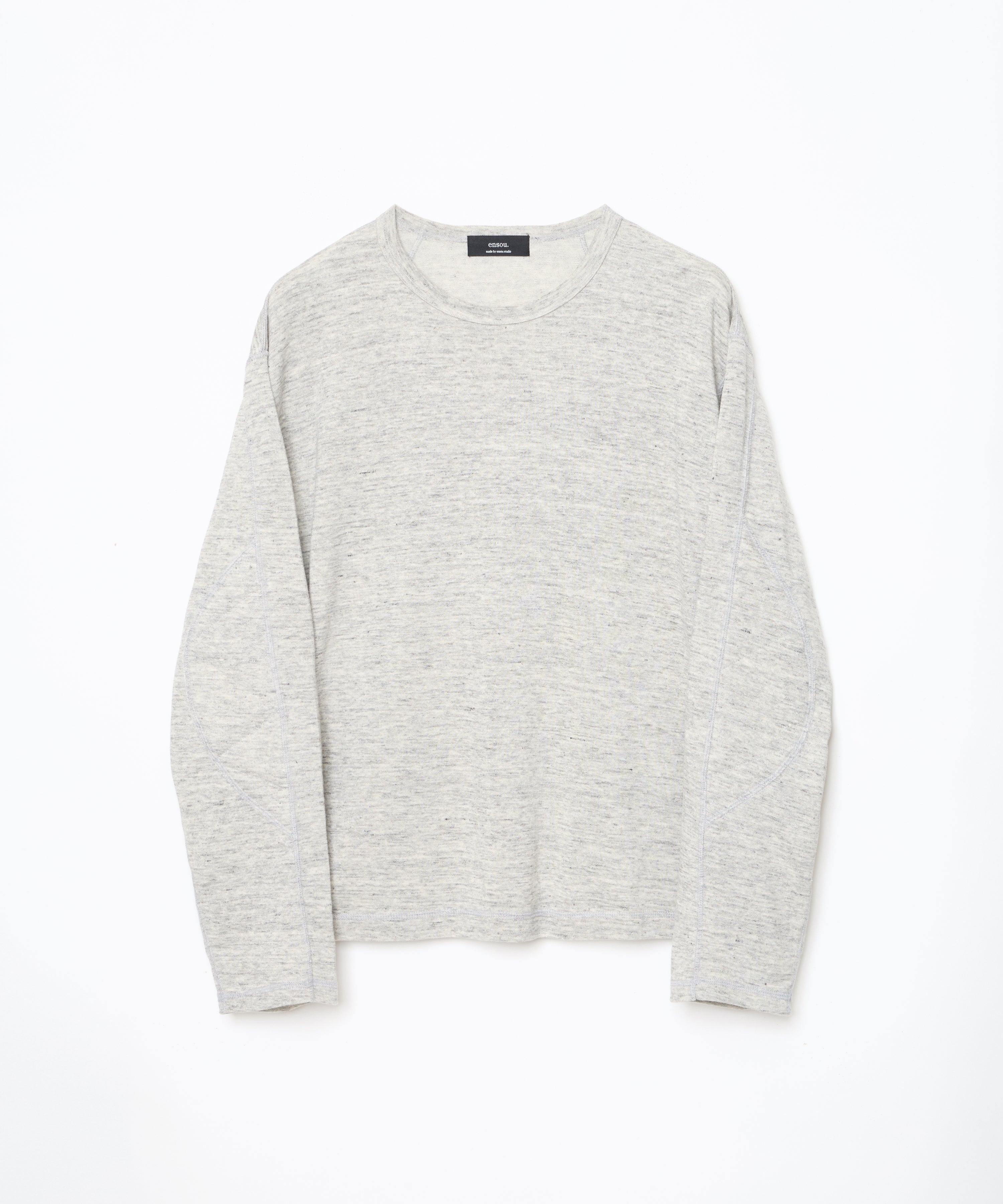 D-shaped Long Sleeve Tee (Top Grey)