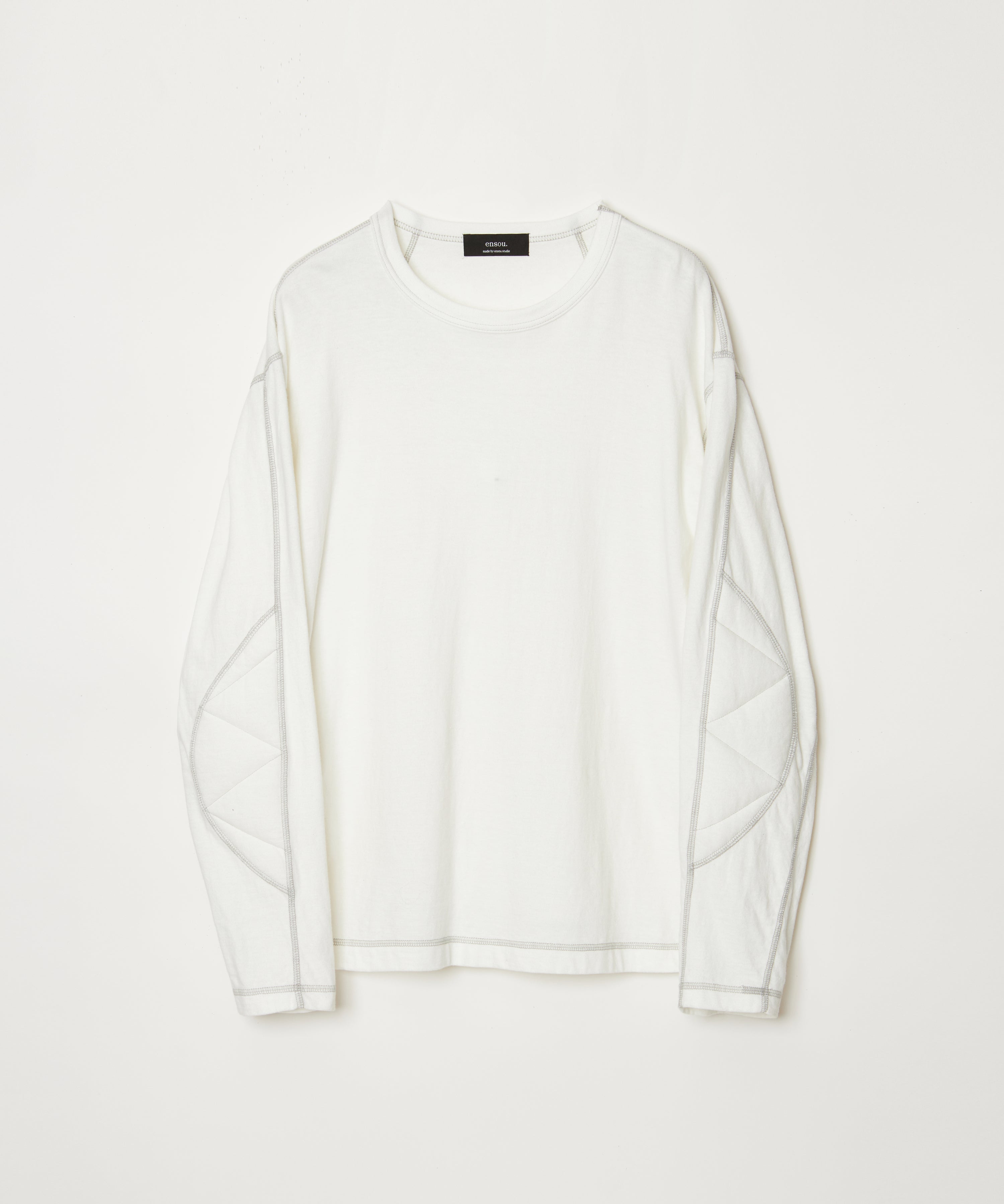 D-shaped long sleeve Tee (White)