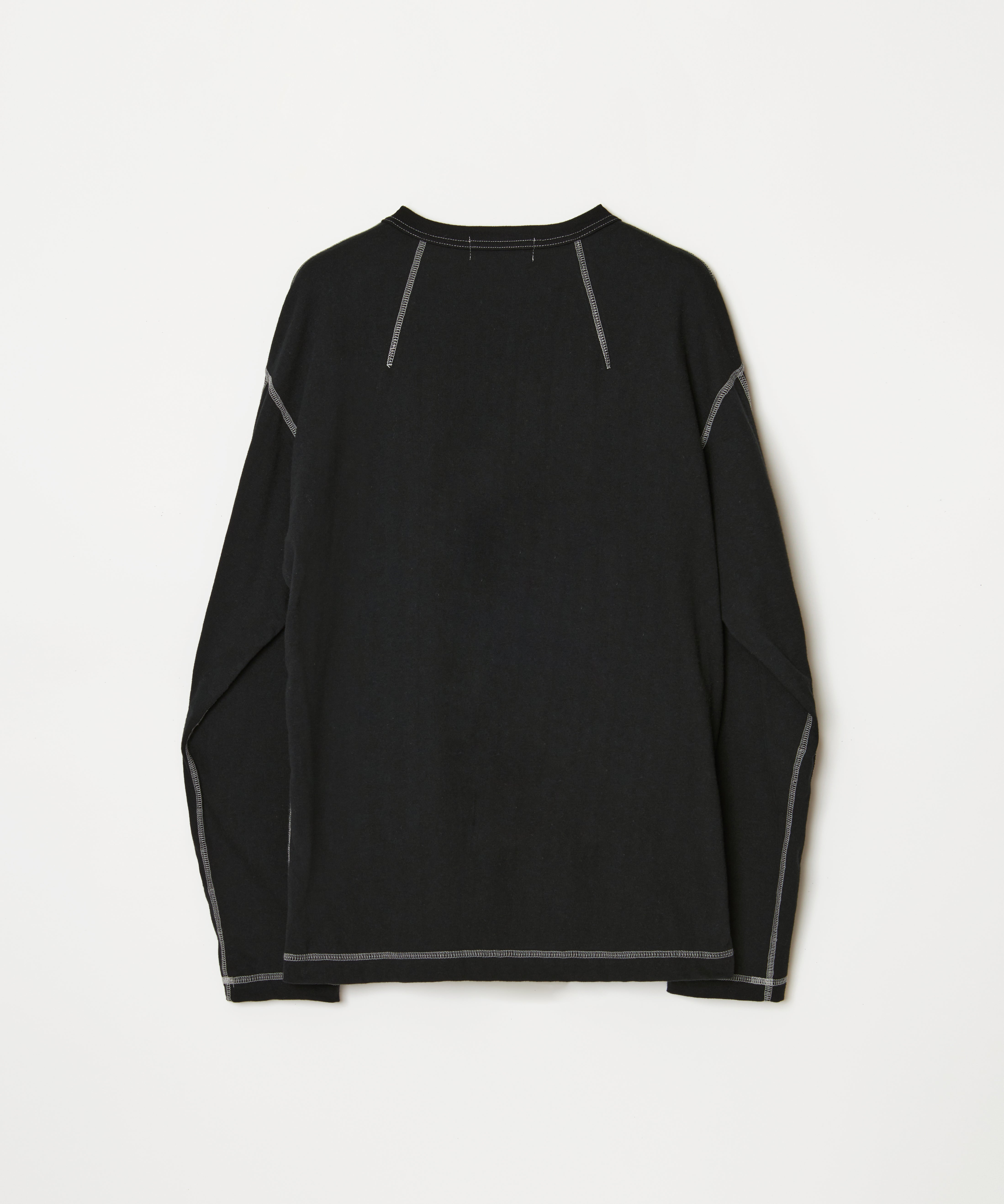 ensou. D-shaped long sleeve Tee (Black) / E11T007