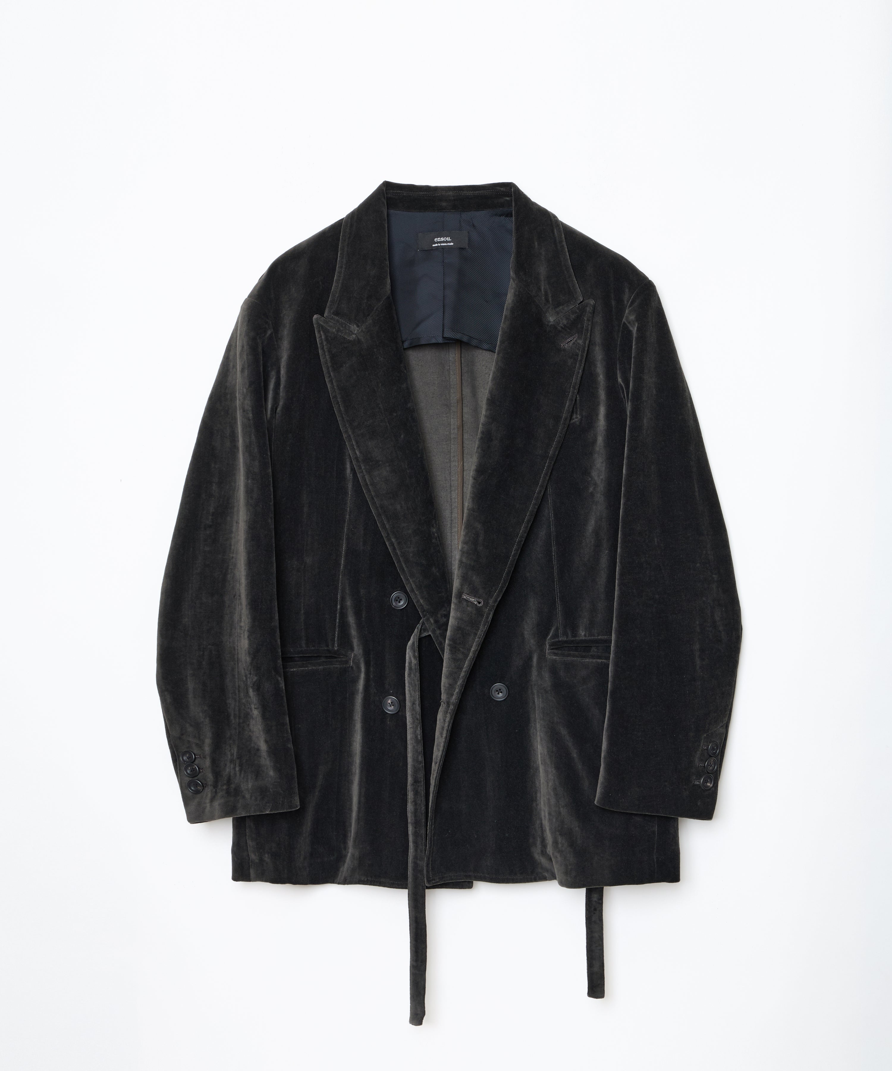 Double-breasted Blazer (Sumi-dyed Black)