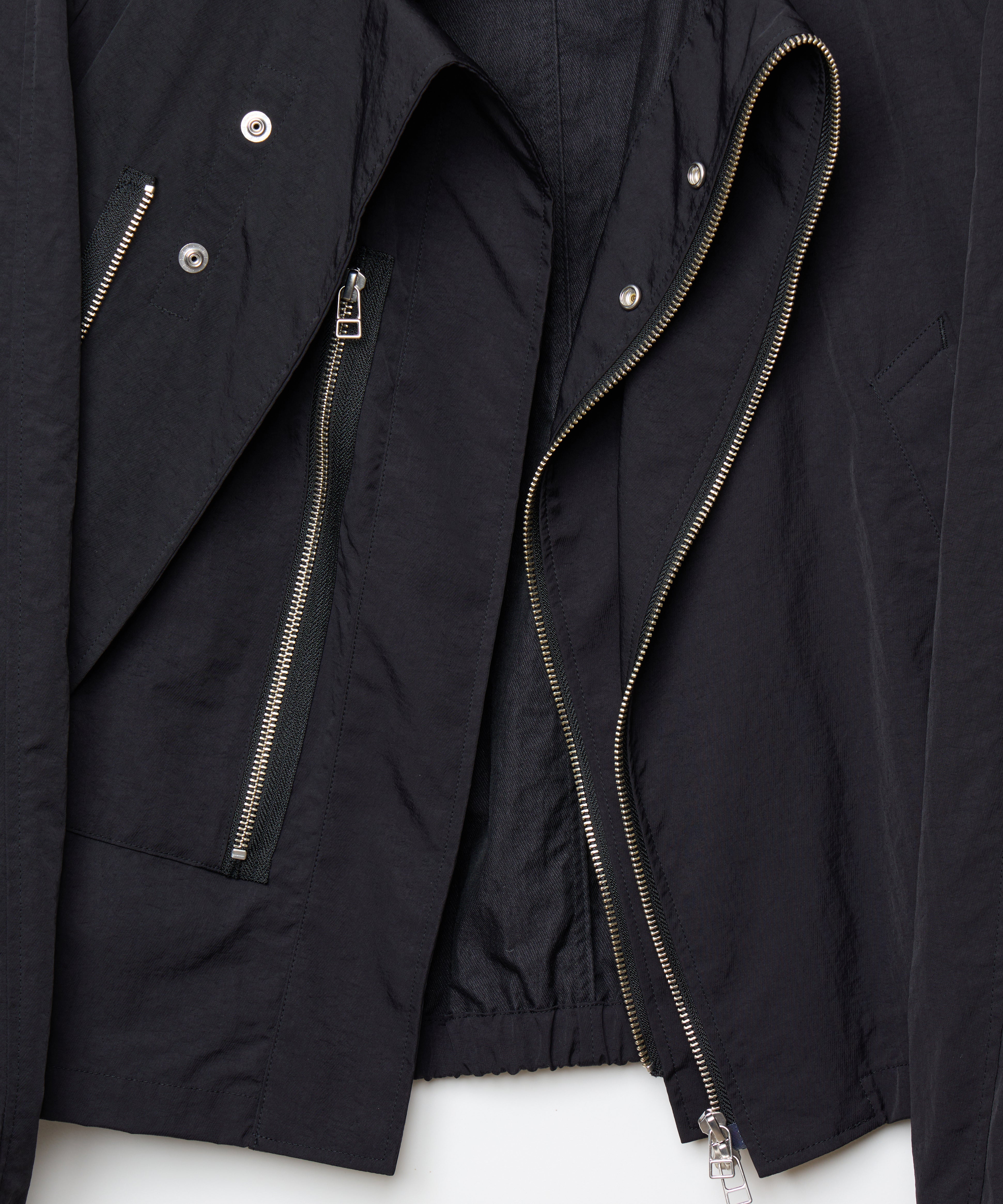 ensou. Long Zip Racing Jacket (Black) / E12J006