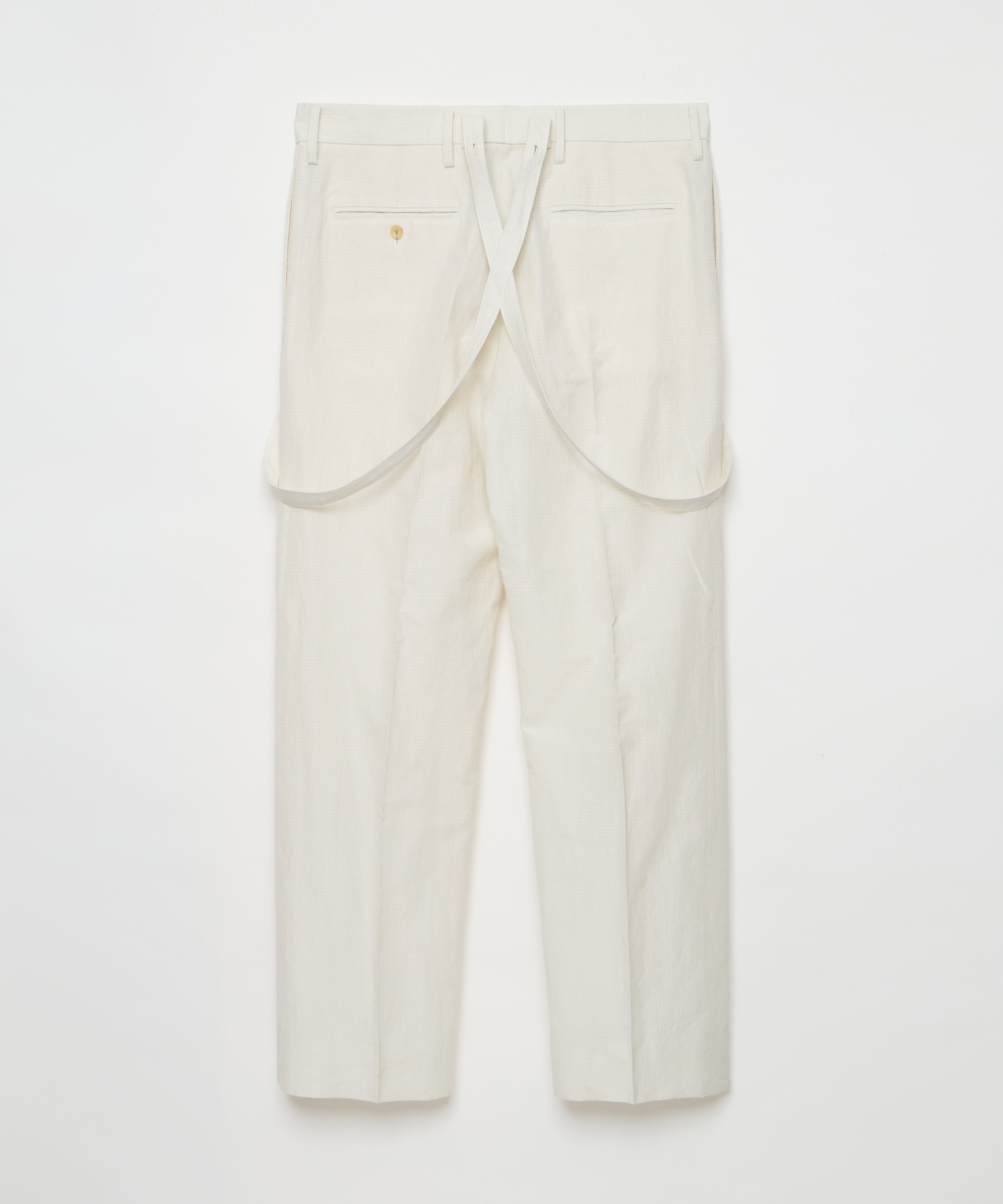 ensou. Suspender Trousers (Stone White) / E12P003