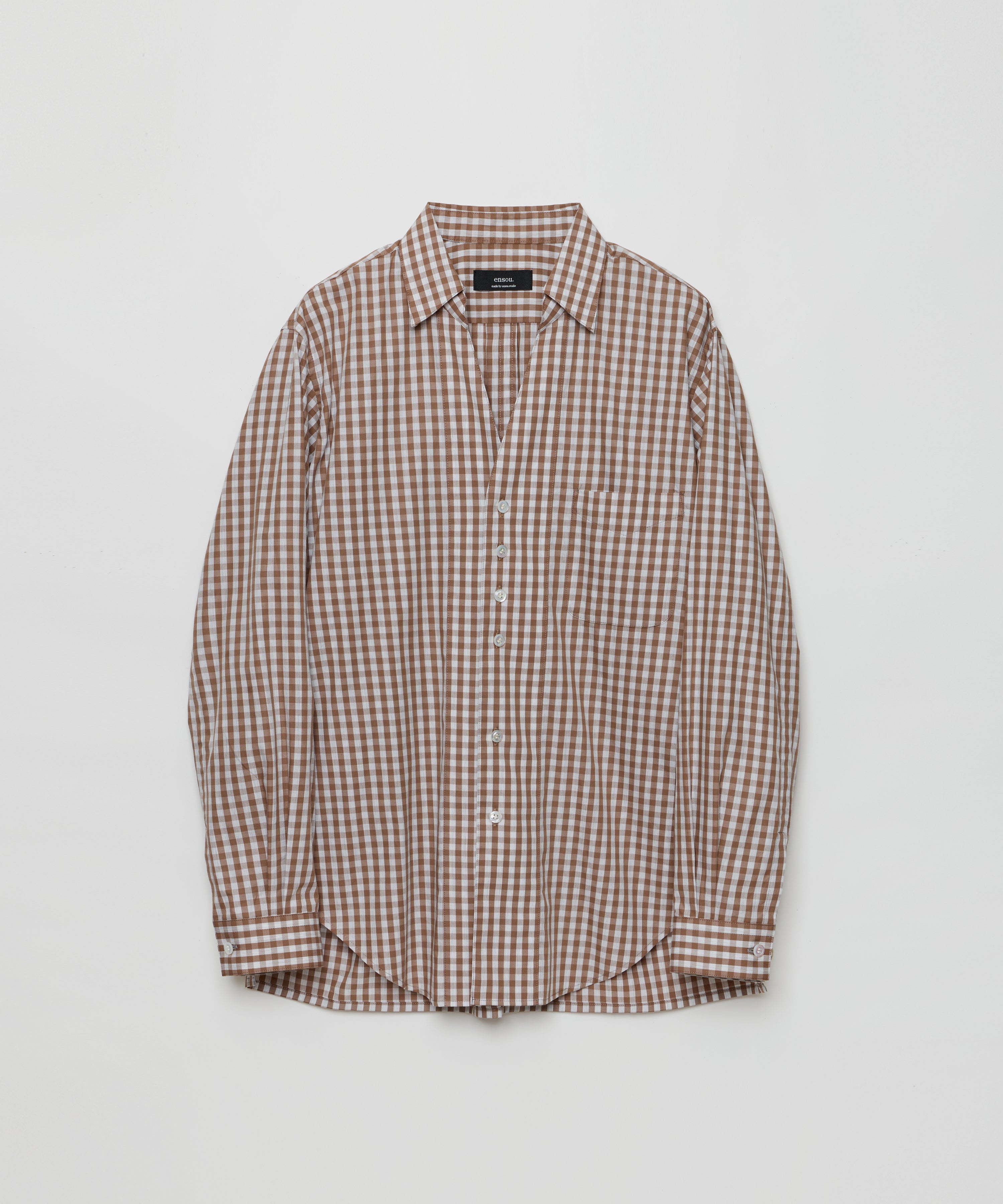 Gingham Childish Shirt (Beige)