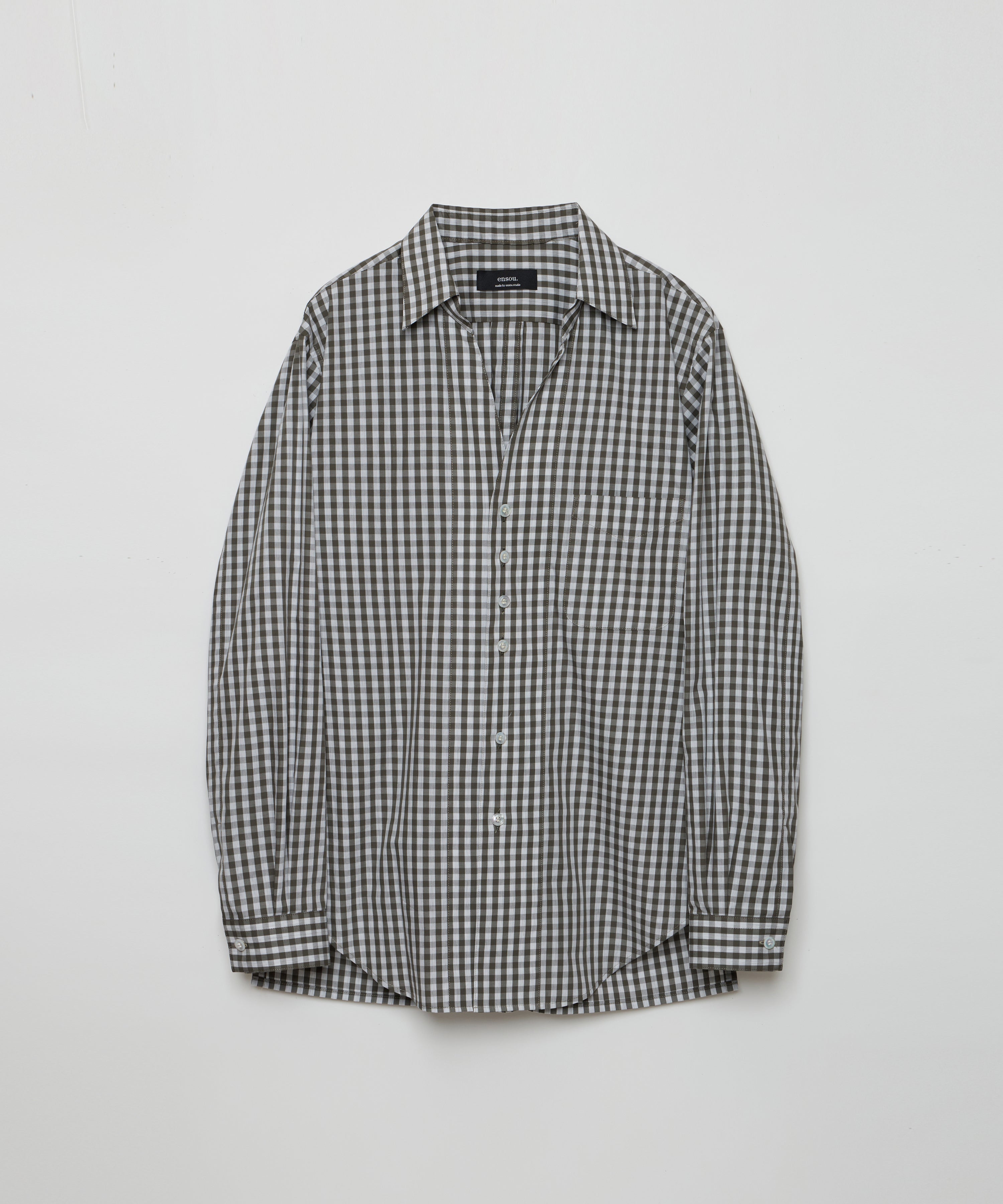 Gingham Childish Shirt (Grey)