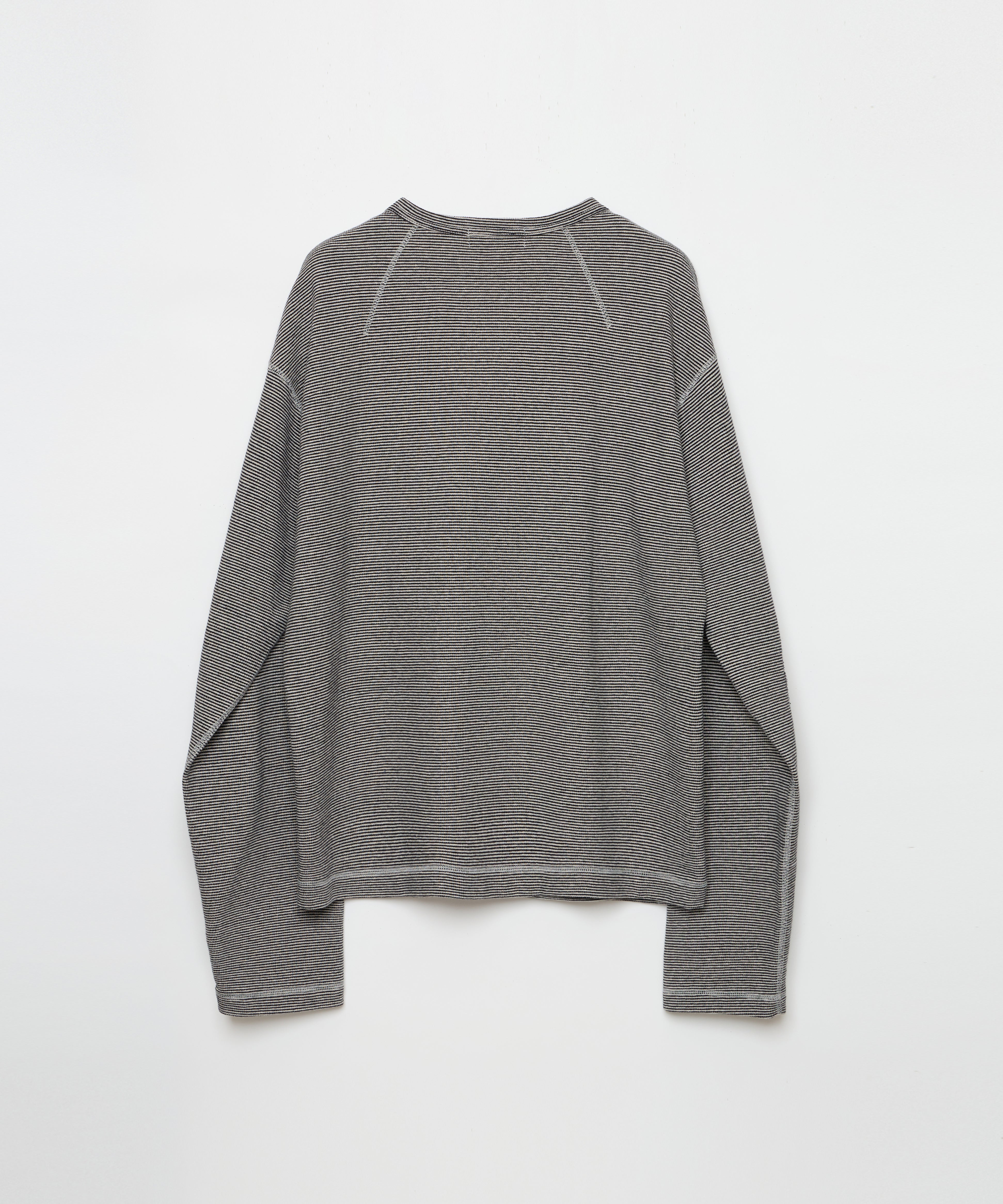 ensou. D-shaped Long Sleeve Tee (Stripe) / E12T004