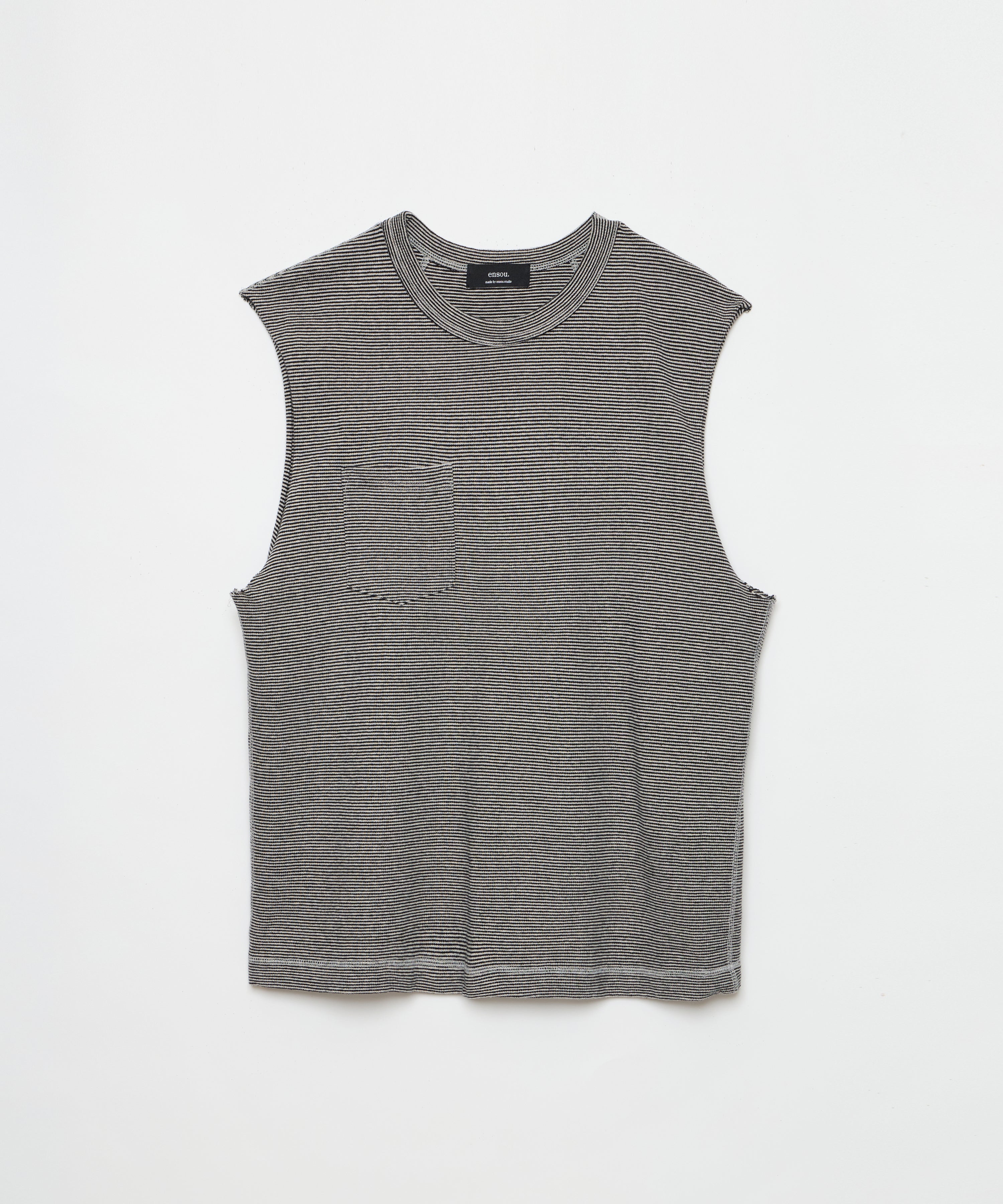 Right-pocketed Sleeveless (Stripe)