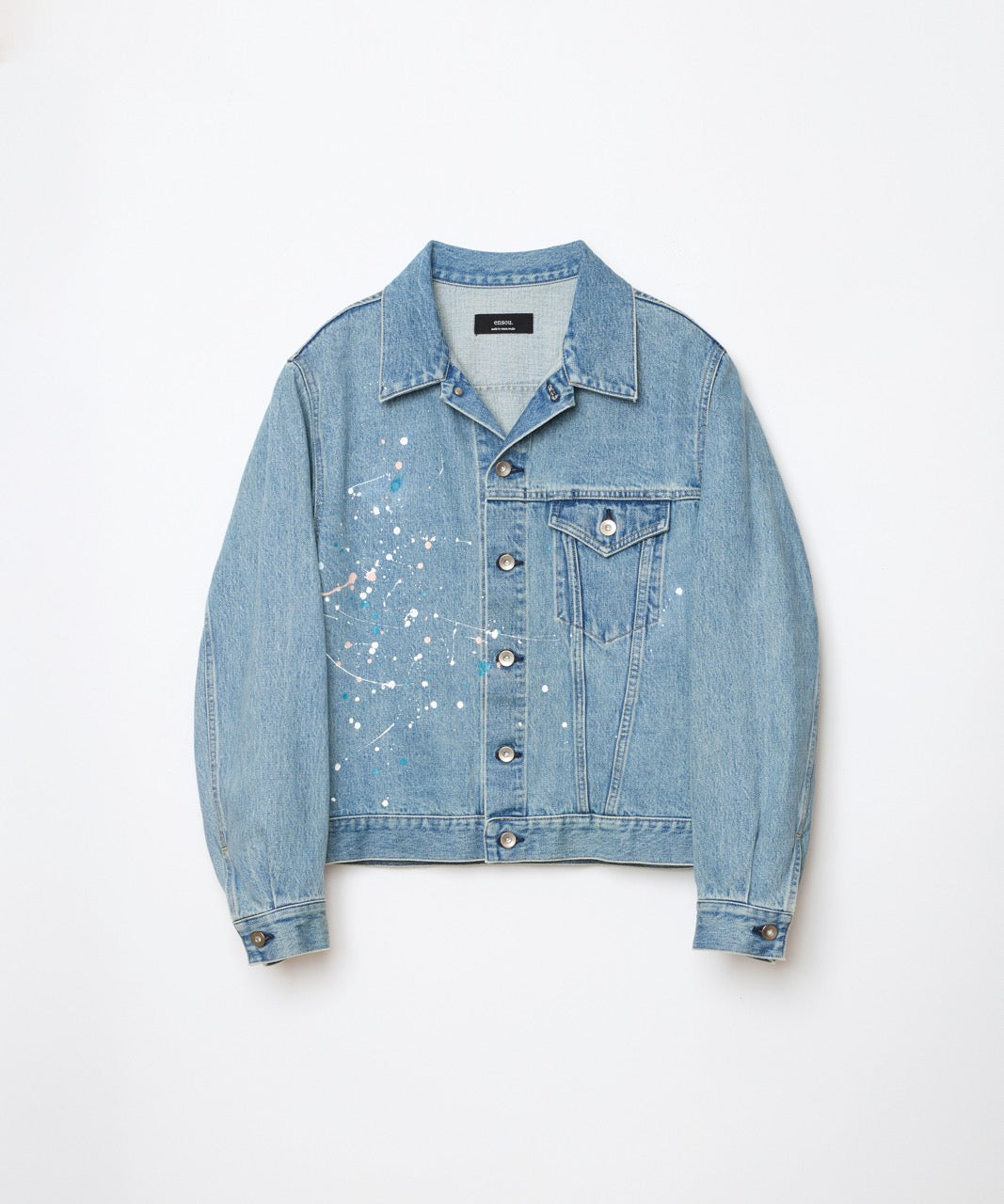 Erased Jean Jacket-Splash (Blue)