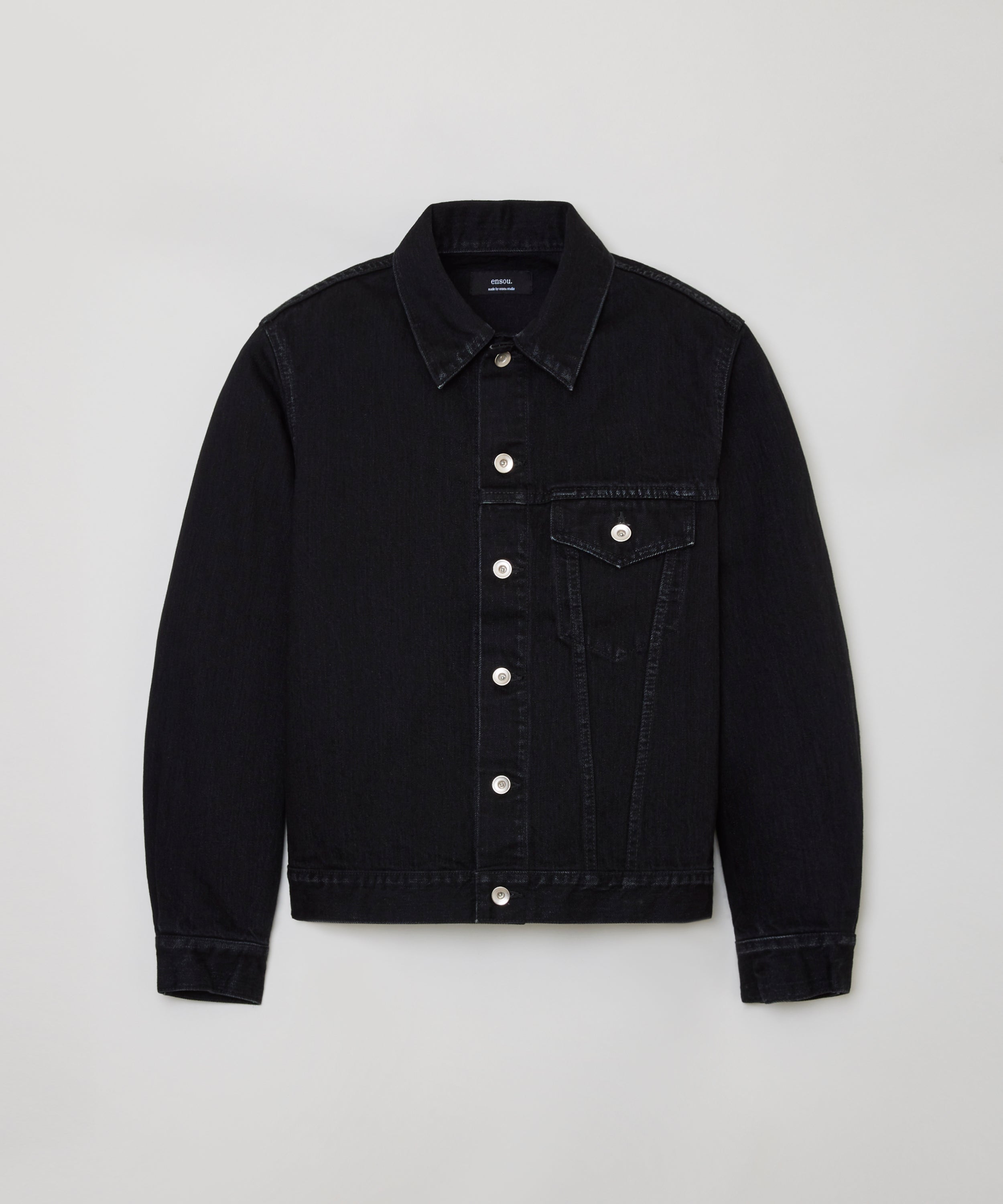 Erased Jean Jacket-Washed  (Black)