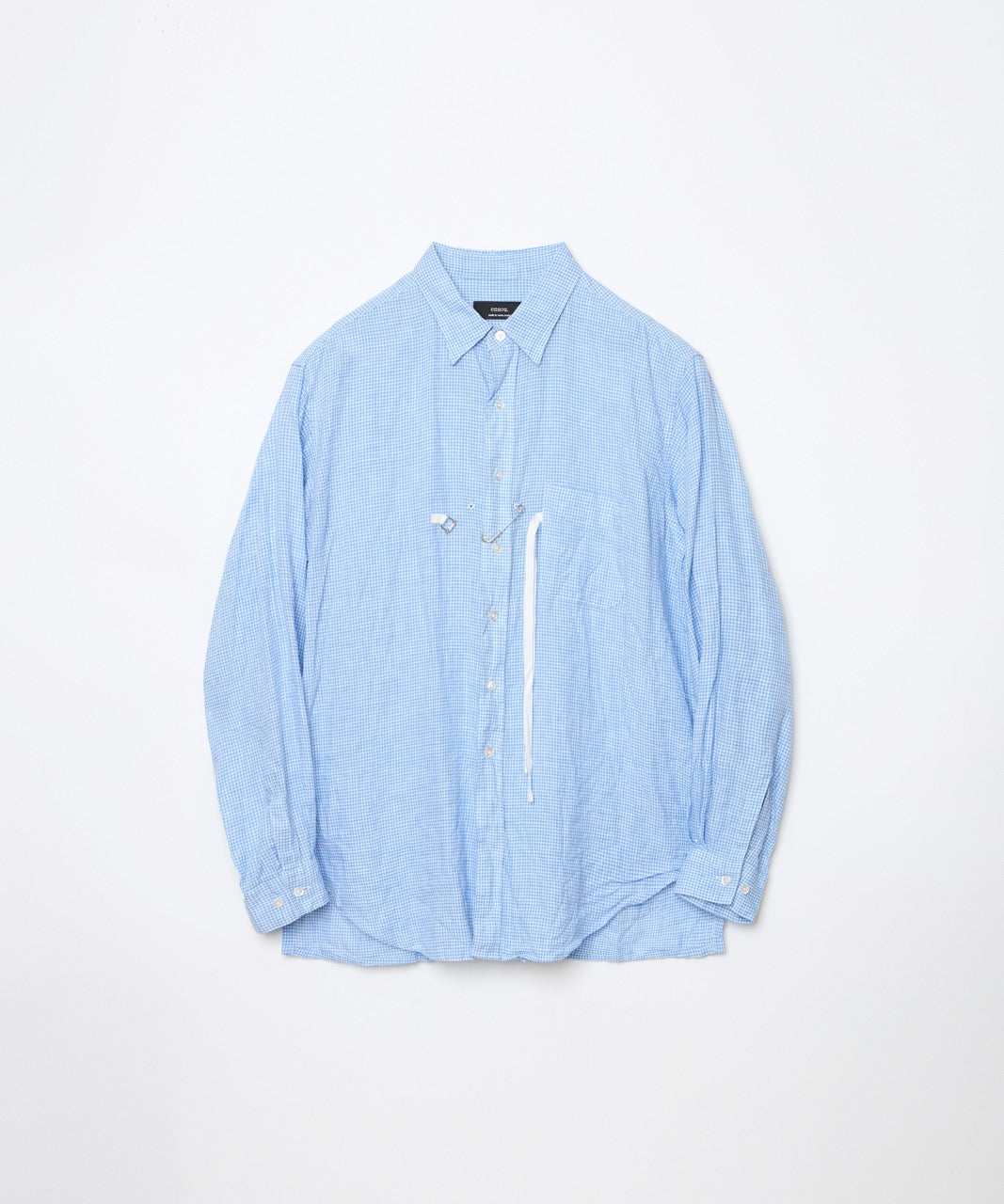 Ribbon Shirt (Pale Blue Gingham)