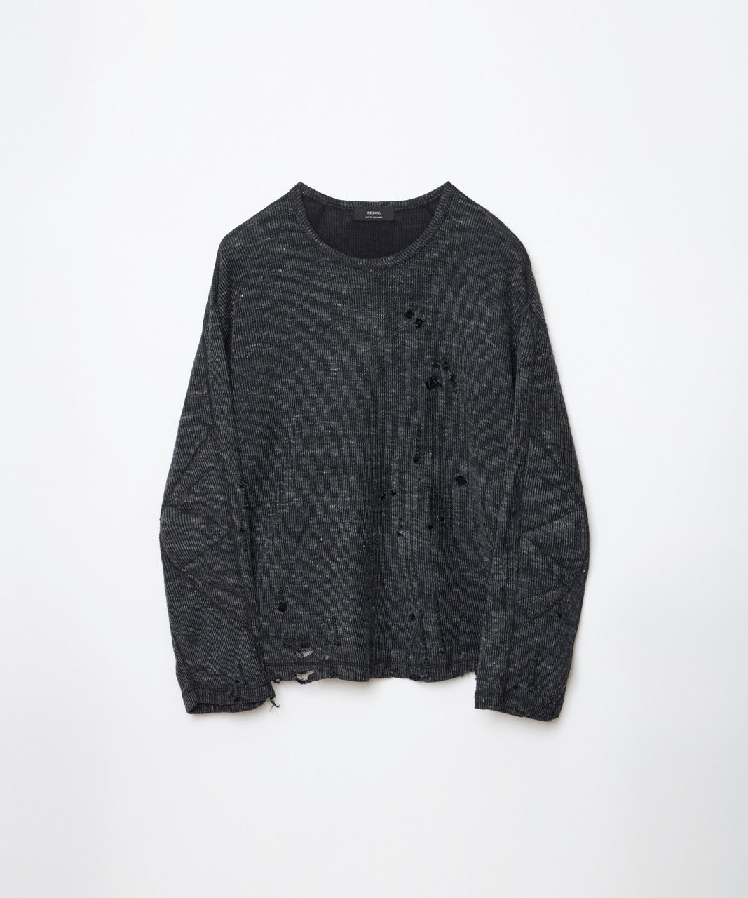 ensou. Scar Tissue Long Sleeve Tee (Black Mix) / E14T002