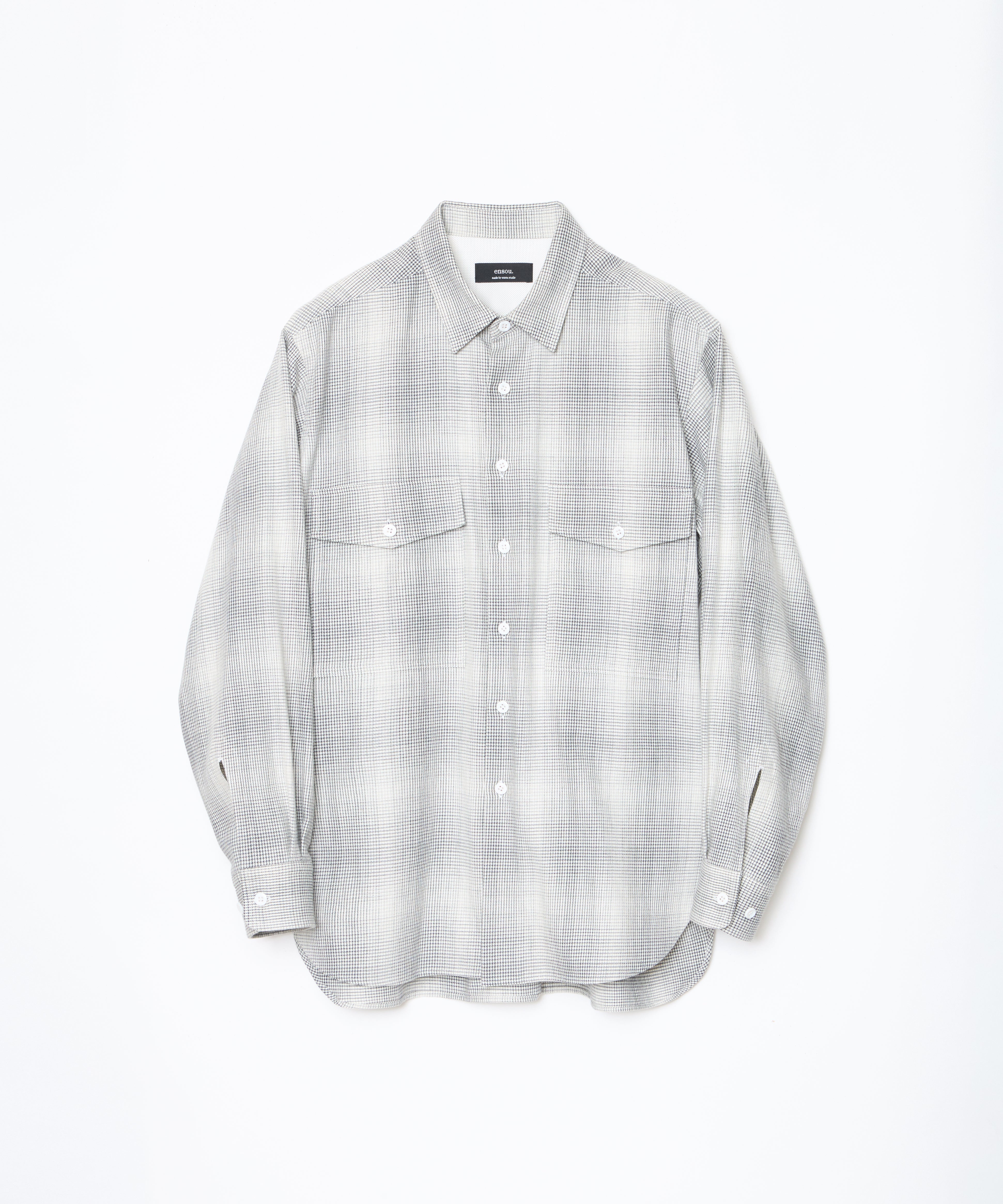 ensou. Smoke Checked Shirt (Smoke Check) / E13S006