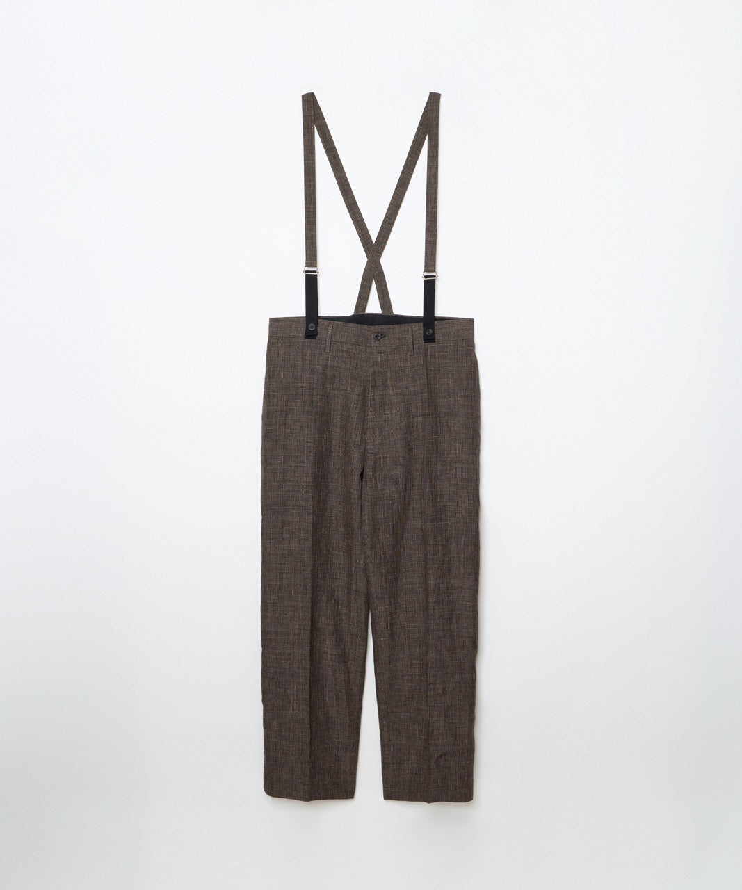 ensou. Suspender Trousers (Ash Brown) / E14P003