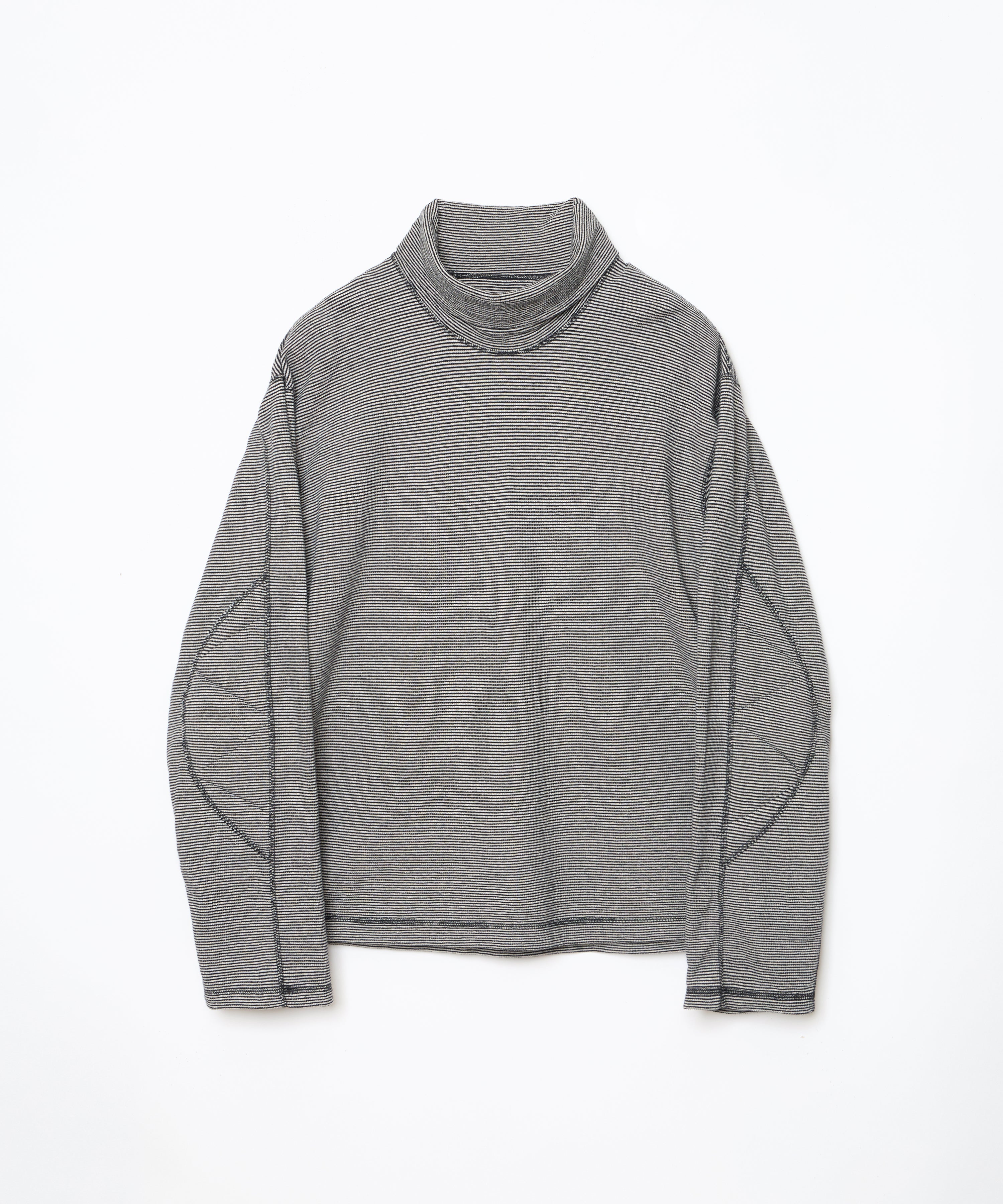 Turtleneck Long Sleeve Shirt (Stripe)