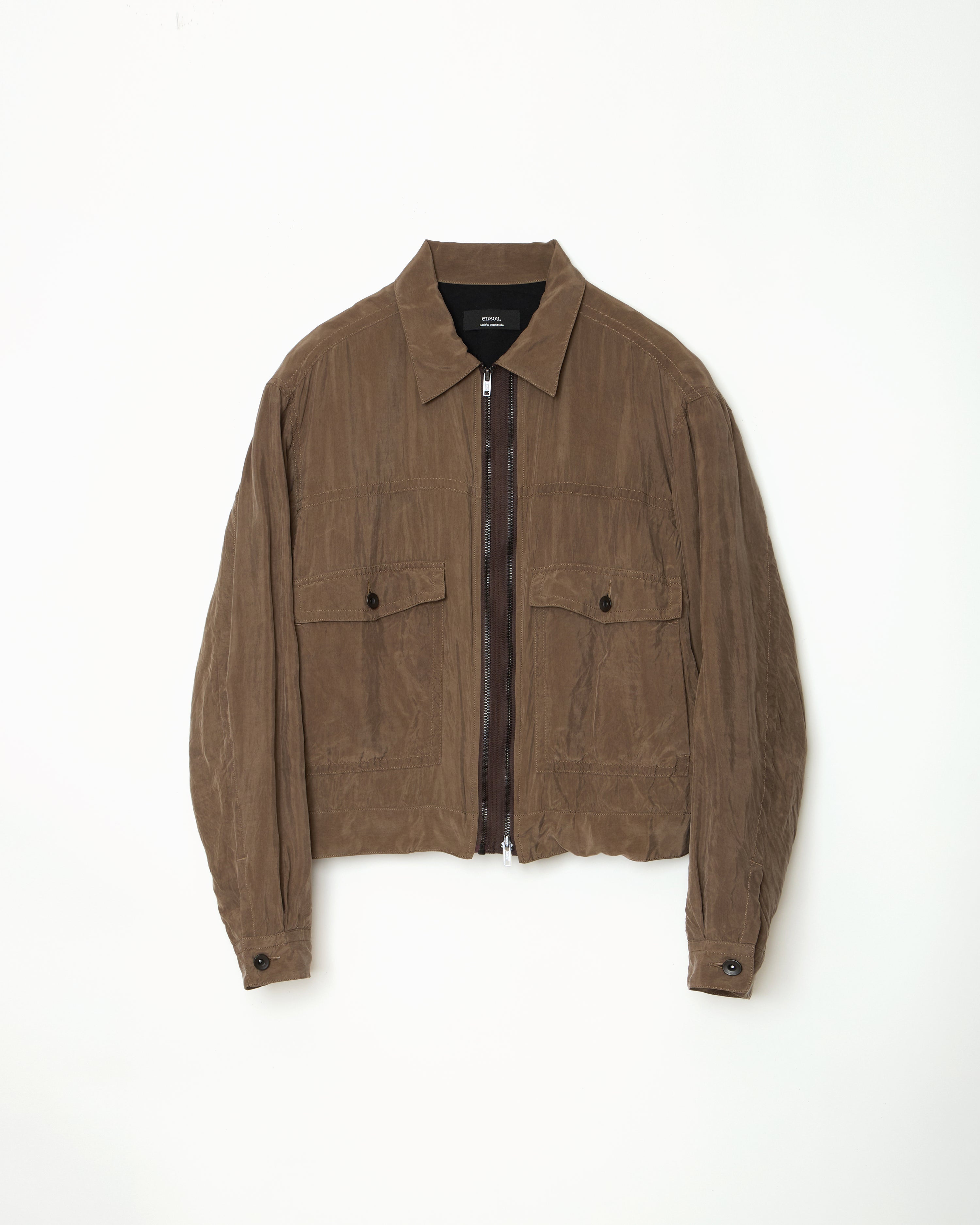Two-lane Short Jacket (Brown)
