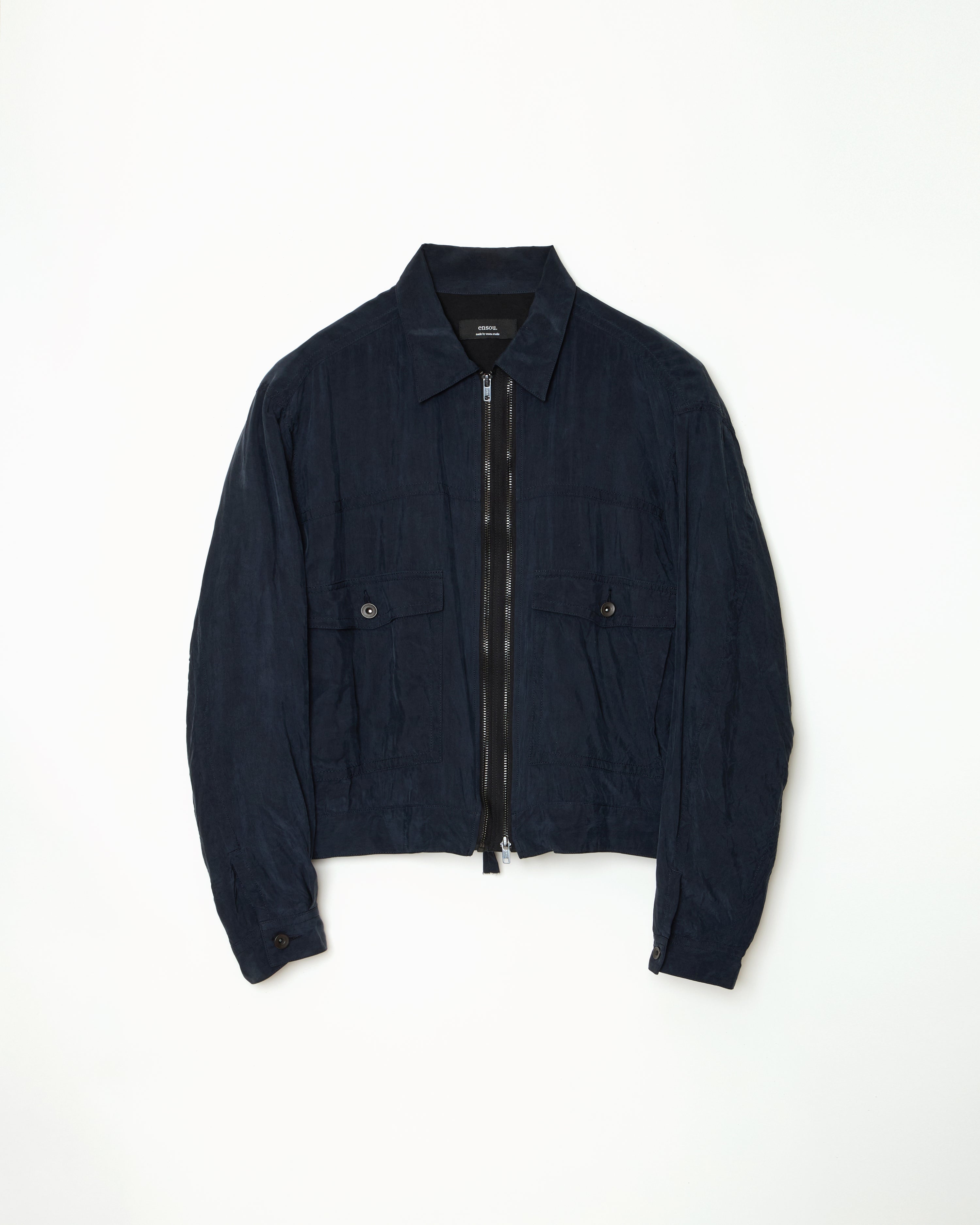 Two-lane Short Jacket (Navy)