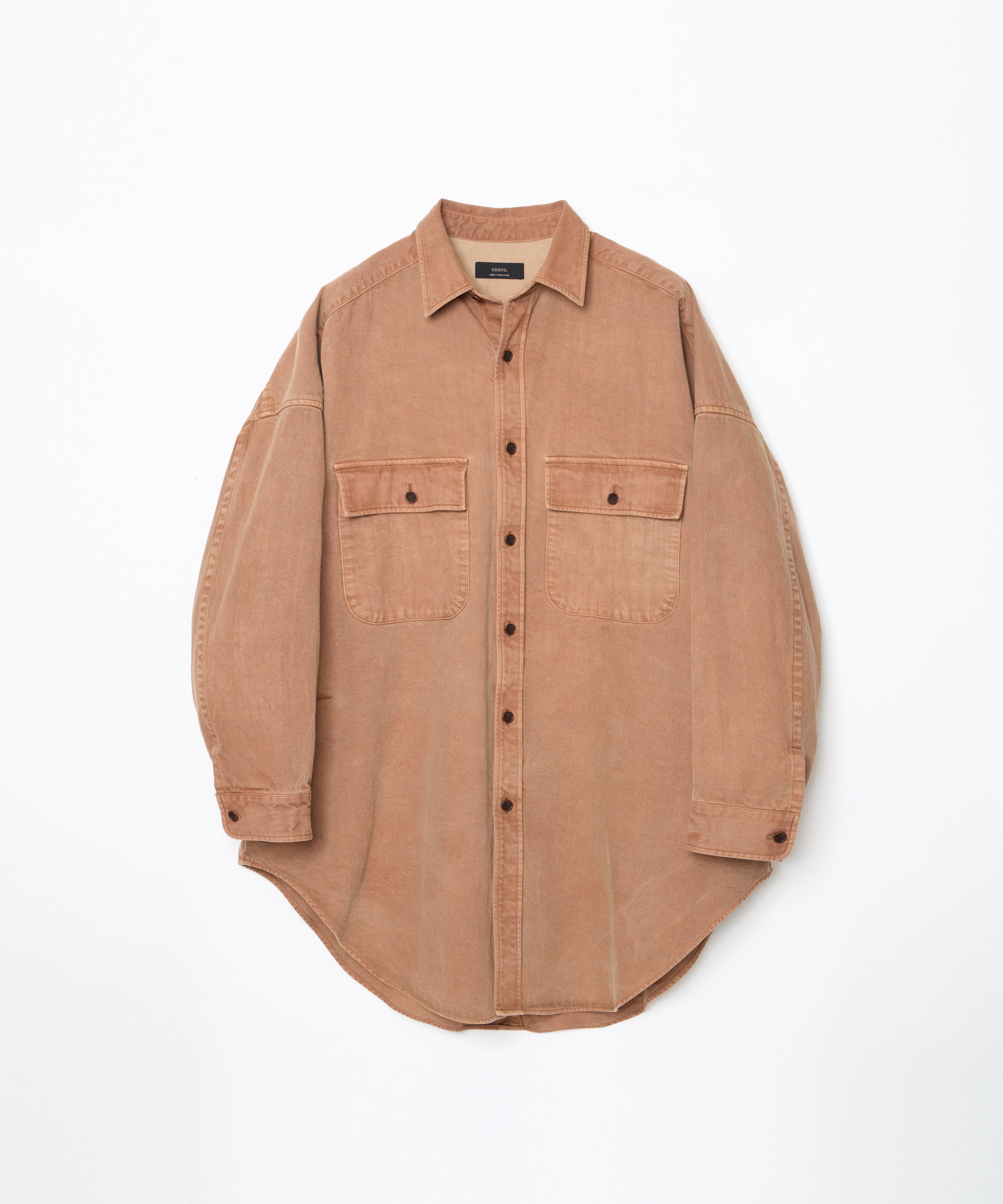 ensou. Whale Work Shirt (Tobacco) / E13S003