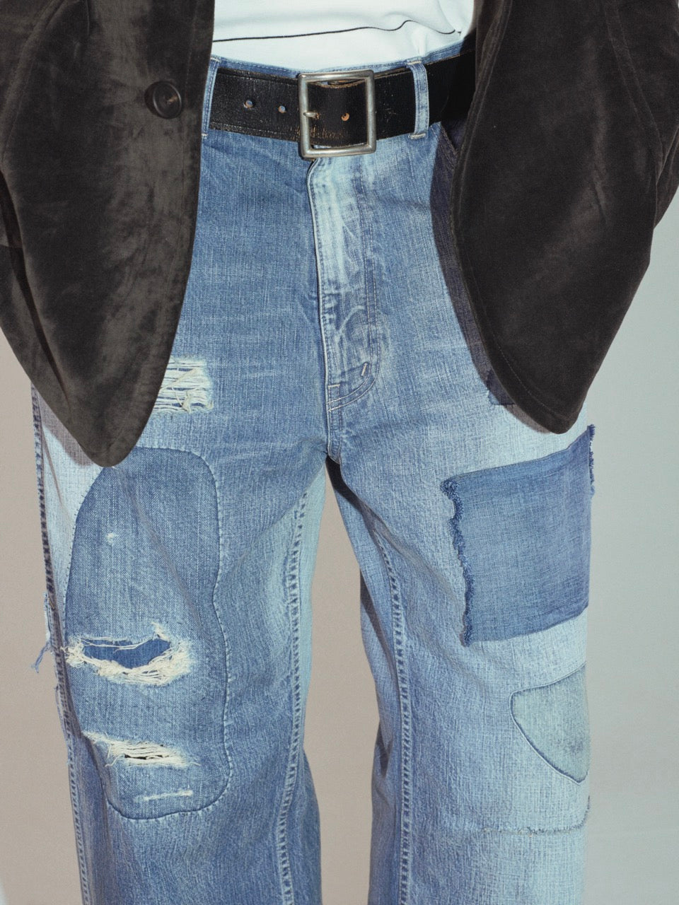 ensou. Scar Tissue Painter Jeans (Indigo Blue) / E13P009